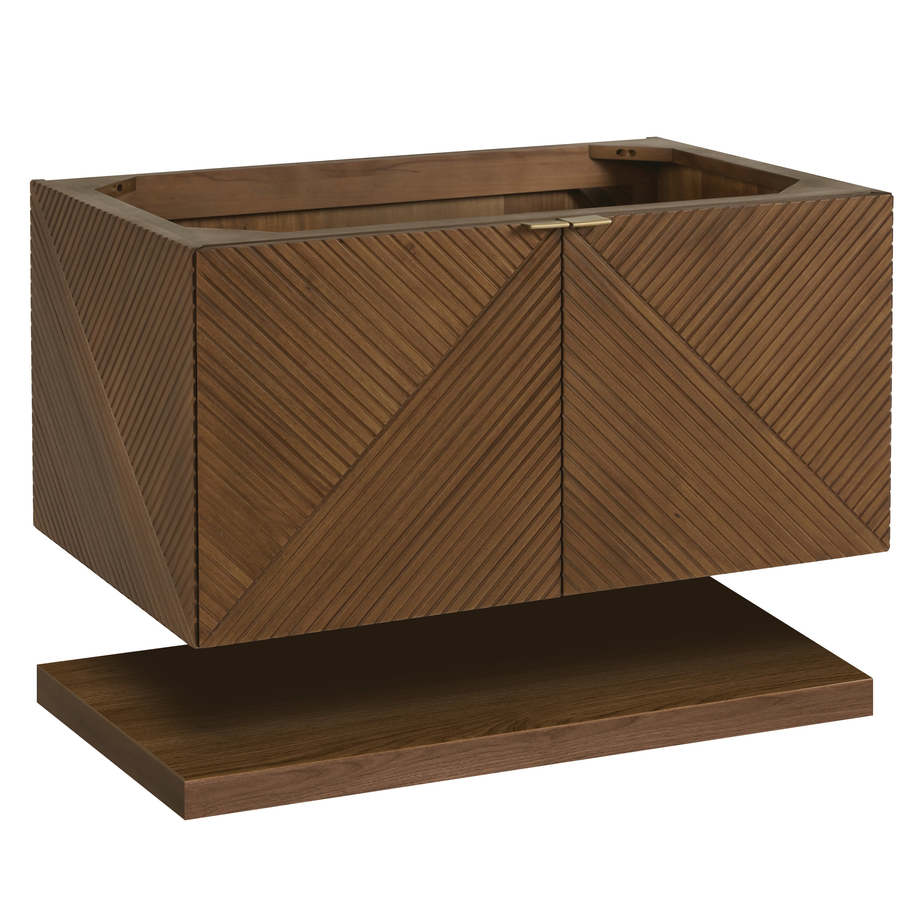 Marcello 36 Inch Single Bathroom Vanity with Sink - Chestnut Brown Finish for Modern Home & Apartment Remodeling