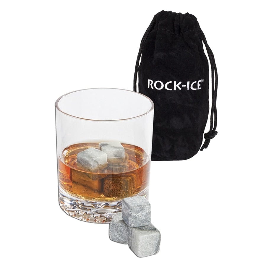 Premium Oeno Rock Whiskey Stones Set of 9 with Velvet Pouch - Reusable Chilling Stones for Bourbon, Scotch & Cocktails - Perfect Gift for Whiskey Lovers & Home Bar Essentials