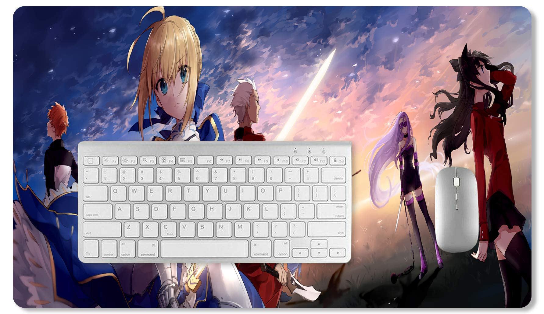 Fate Stay Night Anime Mouse Pad - Large Gaming Desk Mat for Keyboard & Mouse, Saber Alter Fate Grand Order Themed - Perfect for PC Gaming, Office Work & Anime Decor (269)