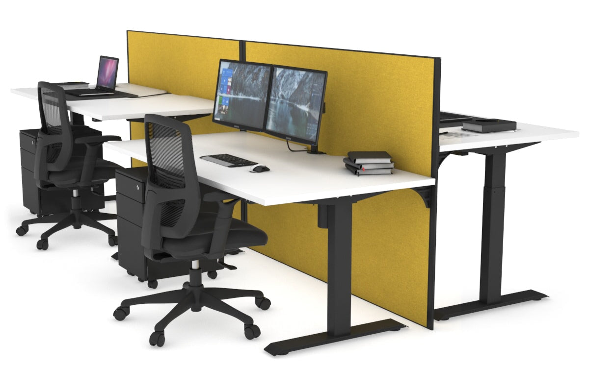 Adjustable Height 4-Person Workbench - 1200L x 800W with Cable Management | Perfect for Office, Workshop & Garage Workspaces