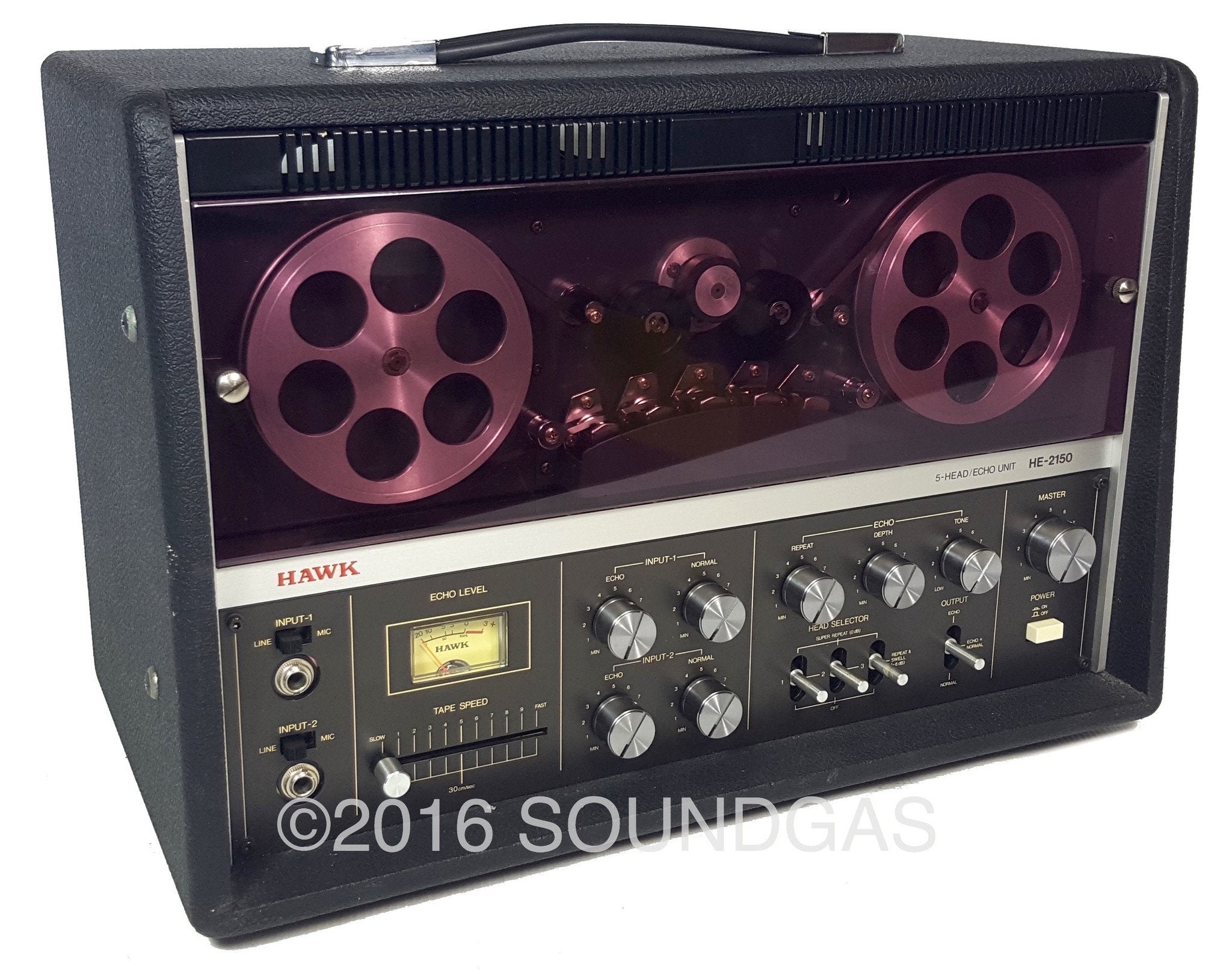 Hawk HE 2150 5 Head Echo Unit - Professional Audio Effects Processor for Live Performances & Studio Recording - Perfect for Guitarists, DJs, and Music Producers