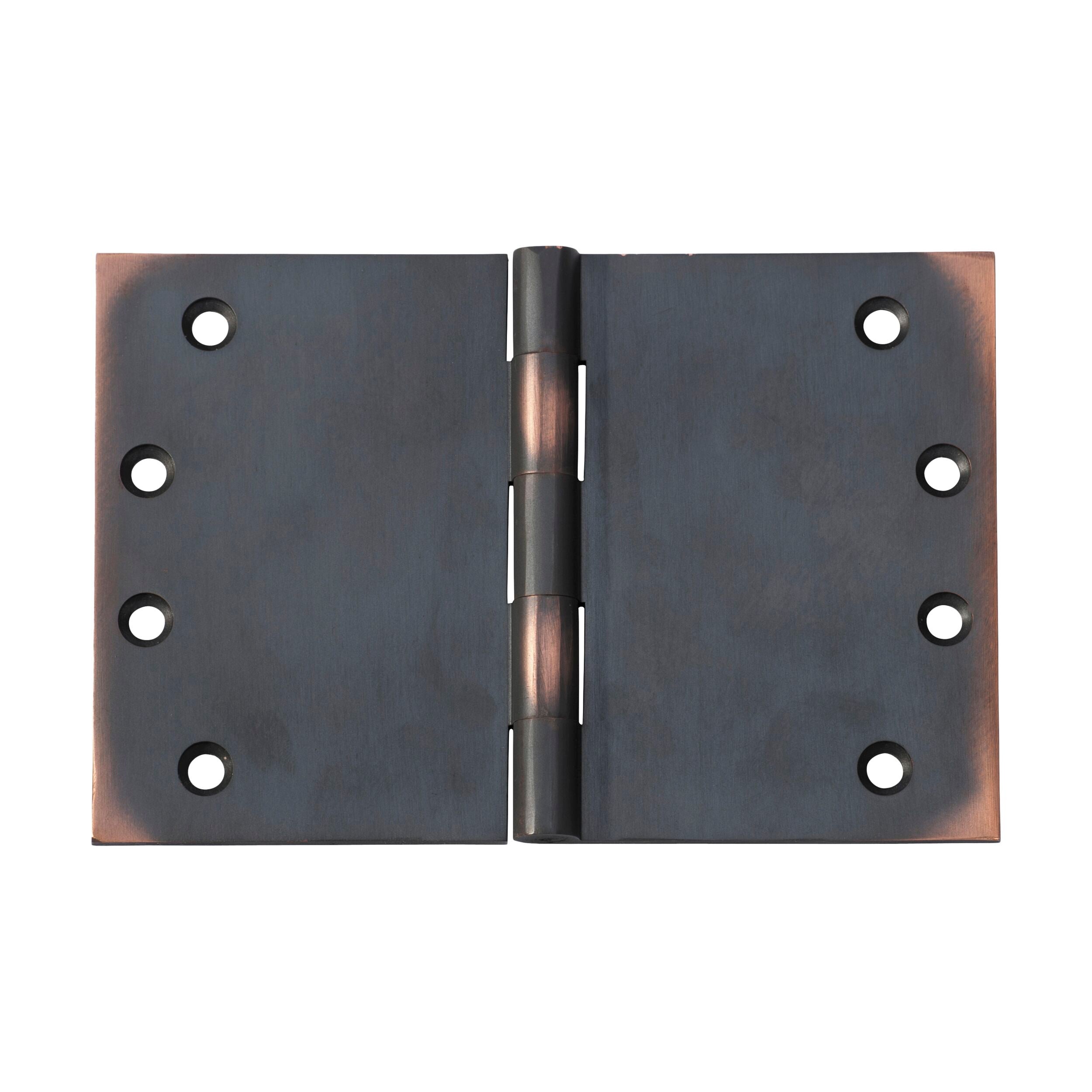 Antique Copper Hinge 100x150mm - Heavy Duty Broad Butt Hinge for Cabinets, Doors, and Furniture - Rustic Home Decor & DIY Projects