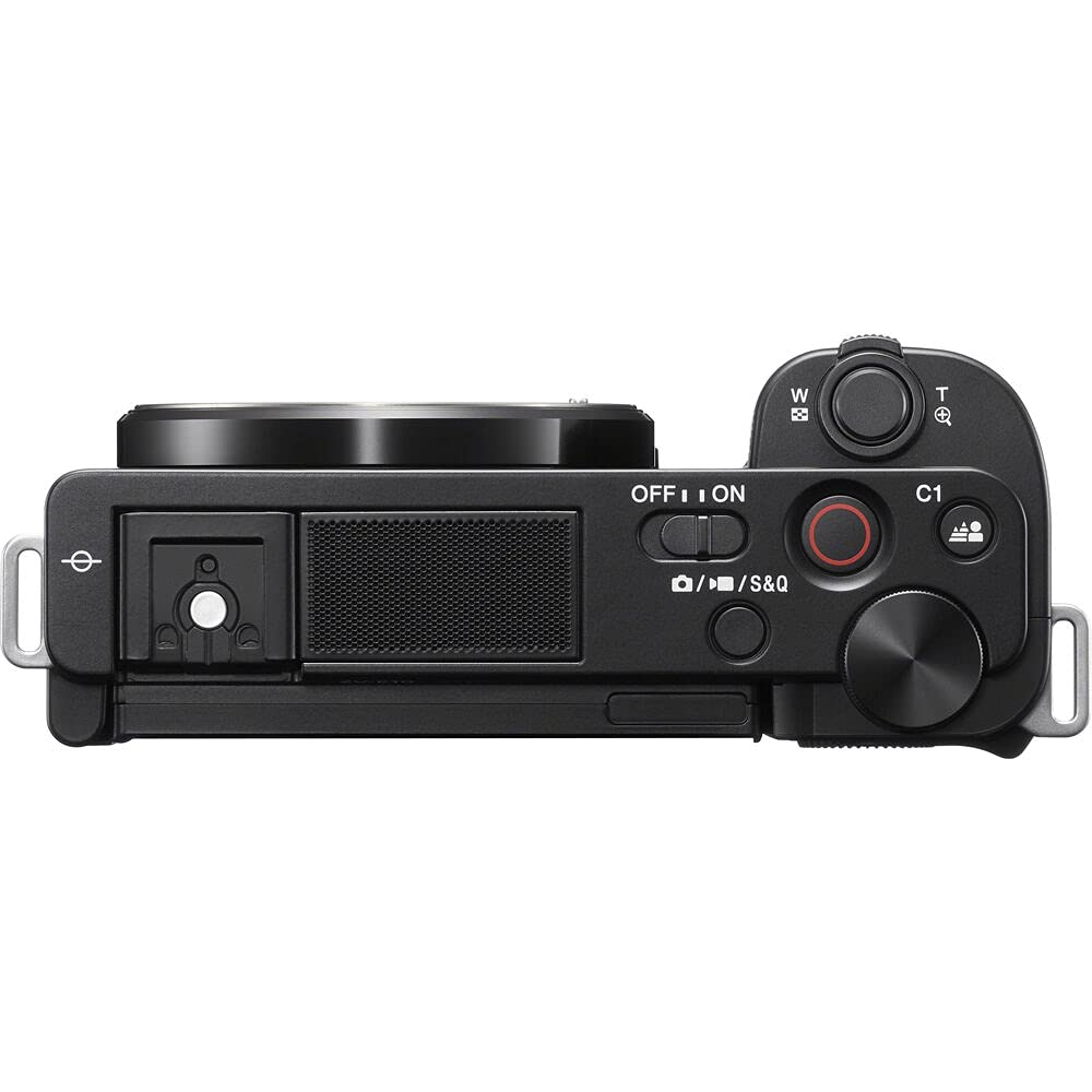 Sony ZV-E10 Mirrorless Camera Body (Black) with 64GB Memory Card, Camera Bag, Card Reader, HDMI Cable, Flex Tripod, Hand Strap & Cleaning Kit - Perfect for Vlogging, YouTube Content Creation & Travel Photography (Renewed)