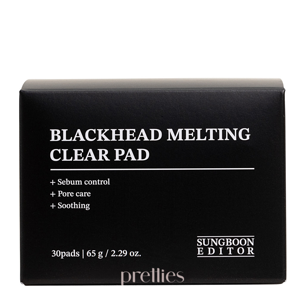 Sungboon Blackhead Melting Clear Pads - 30 Pads (65g) for Deep Pore Cleansing & Acne Treatment | Perfect for Daily Skincare Routine & Travel