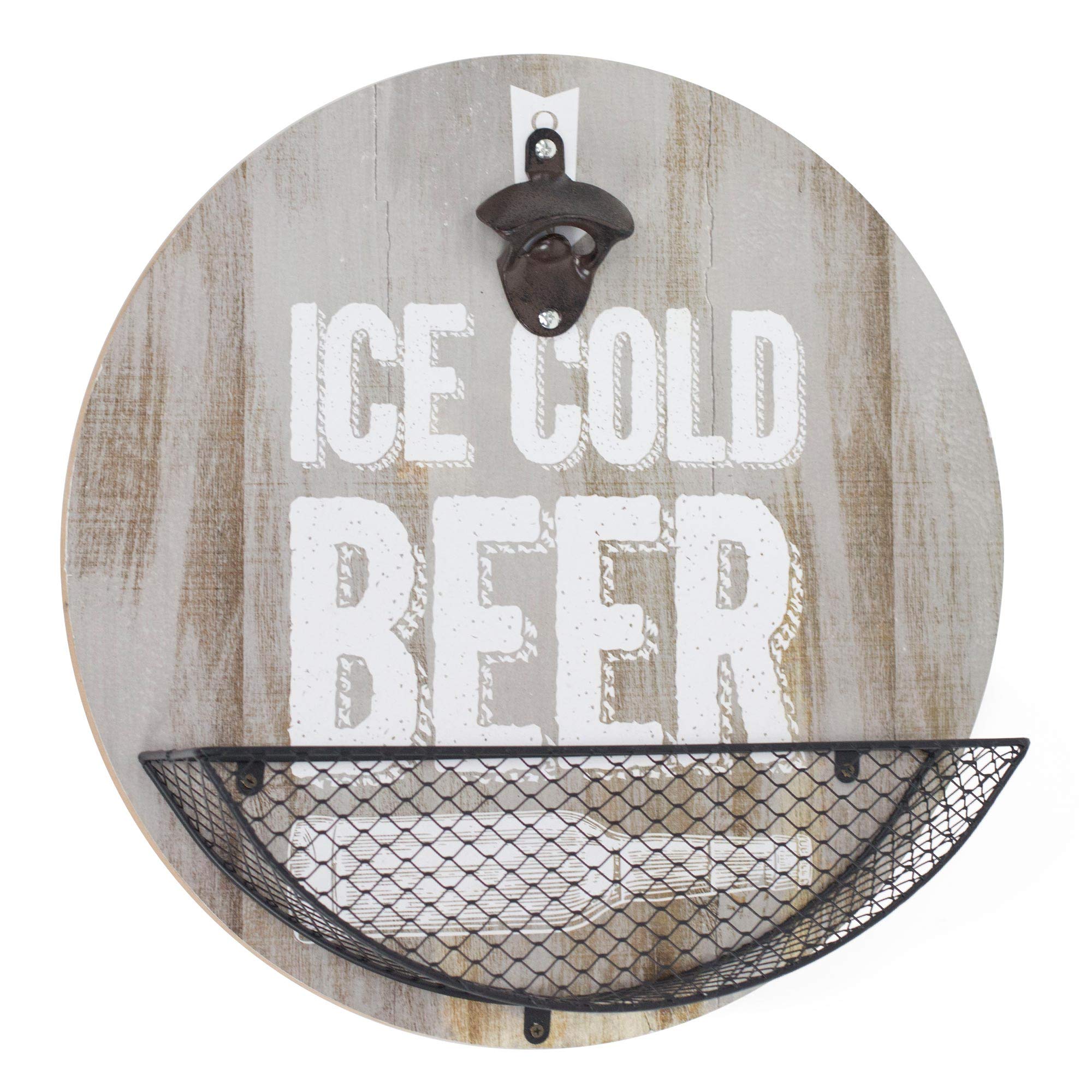 Wall-Mounted Wooden Beer Cap Catcher - Bar & Man Cave Decor for Beer Lovers