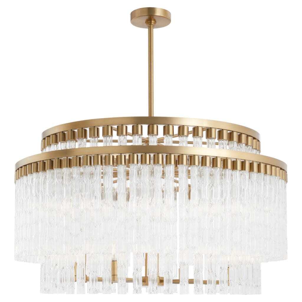 Cyan Design 11628 Noble 12-Light Chandelier in Aged Brass - Elegant Dining Room & Foyer Lighting Fixture