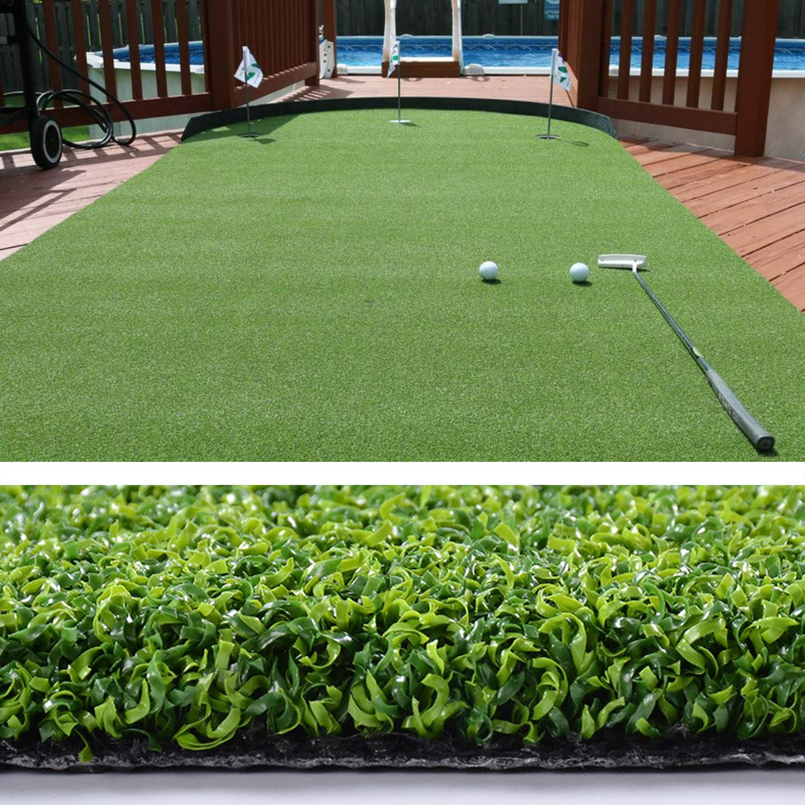 Premium Golf Putting Green Mat - Professional Indoor/Outdoor Golf Training Aid for Home & Office Practice - Perfect for Short Game Drills & Putting Practice