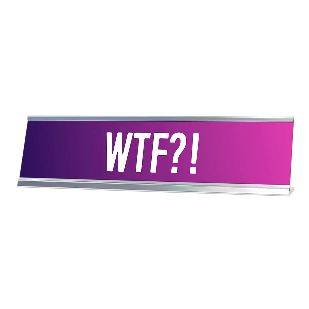 Funny Purple and Pink Novelty Office Desk Sign - 2x8 Inches - Perfect for Gifts, Work Humor, and Desk Decor | Great for Coworkers, Bosses, and Office Pranks