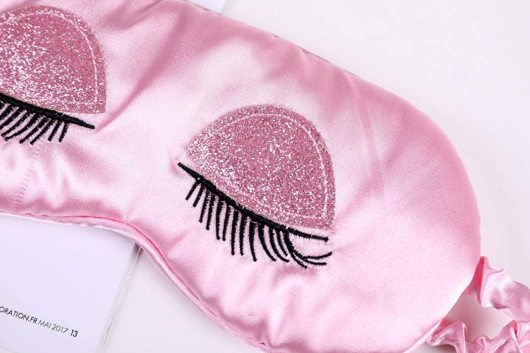 Ubersweet® Imported Sleep Mask - Soft Comfortable Eye Cover for Sleeping, Travel & Relaxation with Free Pouch - Perfect for Night Use, Naps & Flights
