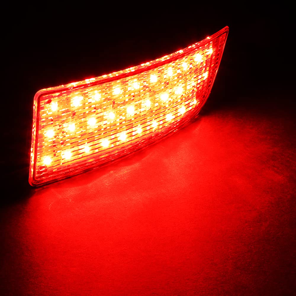 Smoke Lens LED Rear Bumper Reflector Lights for 2007-2018 Mercedes-Benz Sprinter, Dodge Sprinter, Freightliner Sprinter - Turn Signal & Brake Lights - Upgrade for Enhanced Visibility and Safety at Night Driving