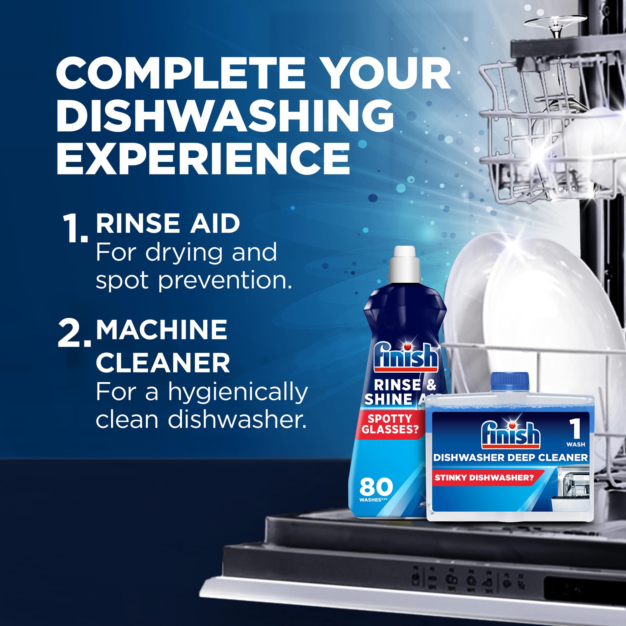 Finish Dishwasher Cleaner LEMON - Pack of 8 | Deep Cleans & Freshens Dishwasher | Removes Limescale & Buildup | For All Dishwasher Brands | Ideal for Kitchen, Home & Restaurant Use