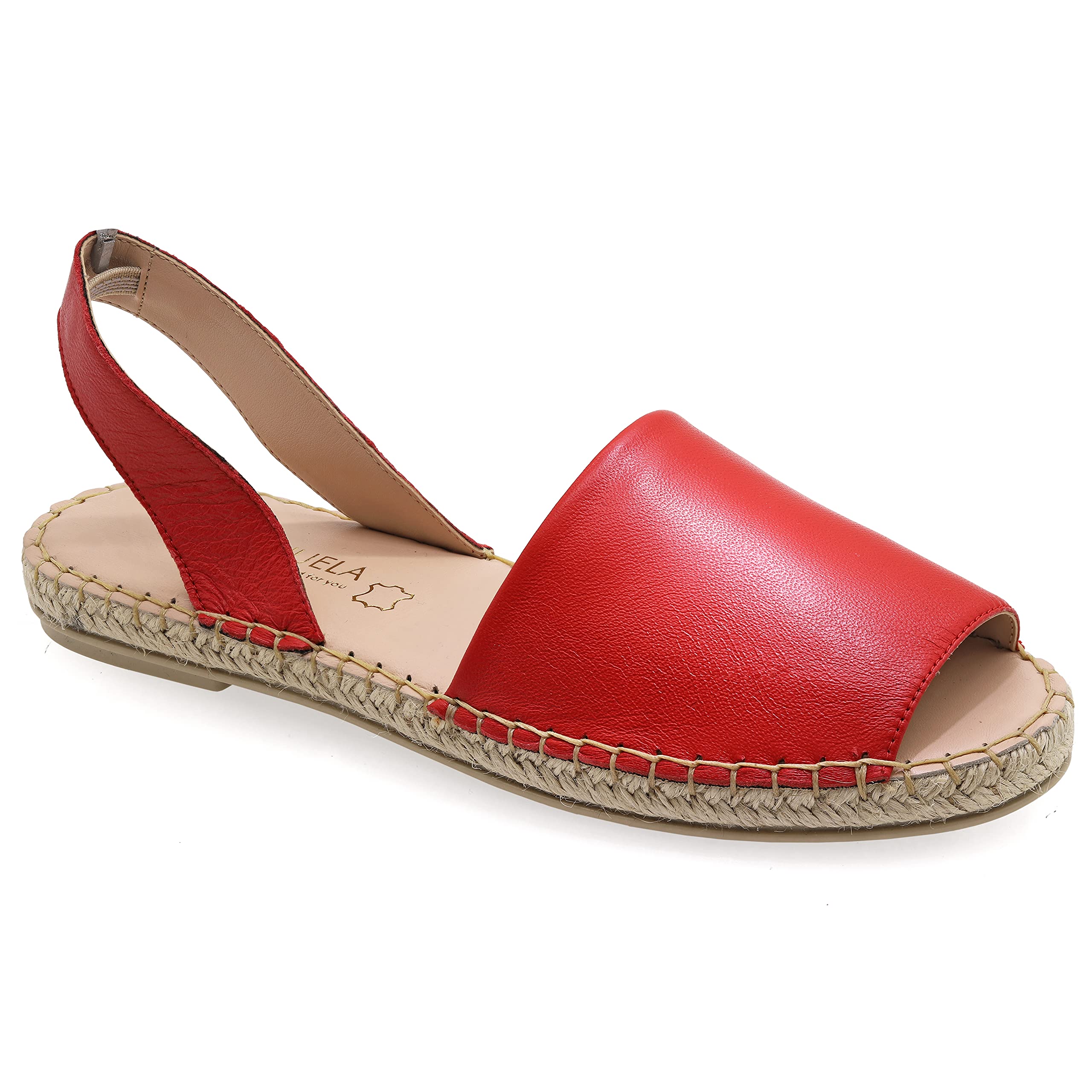 Handmade Greek Leather Espadrilles for Women - Low Wedge Peep Toe Summer Sandals with Slingback | Comfortable & Stylish Casual Shoes for Beach, Vacation & Everyday Wear