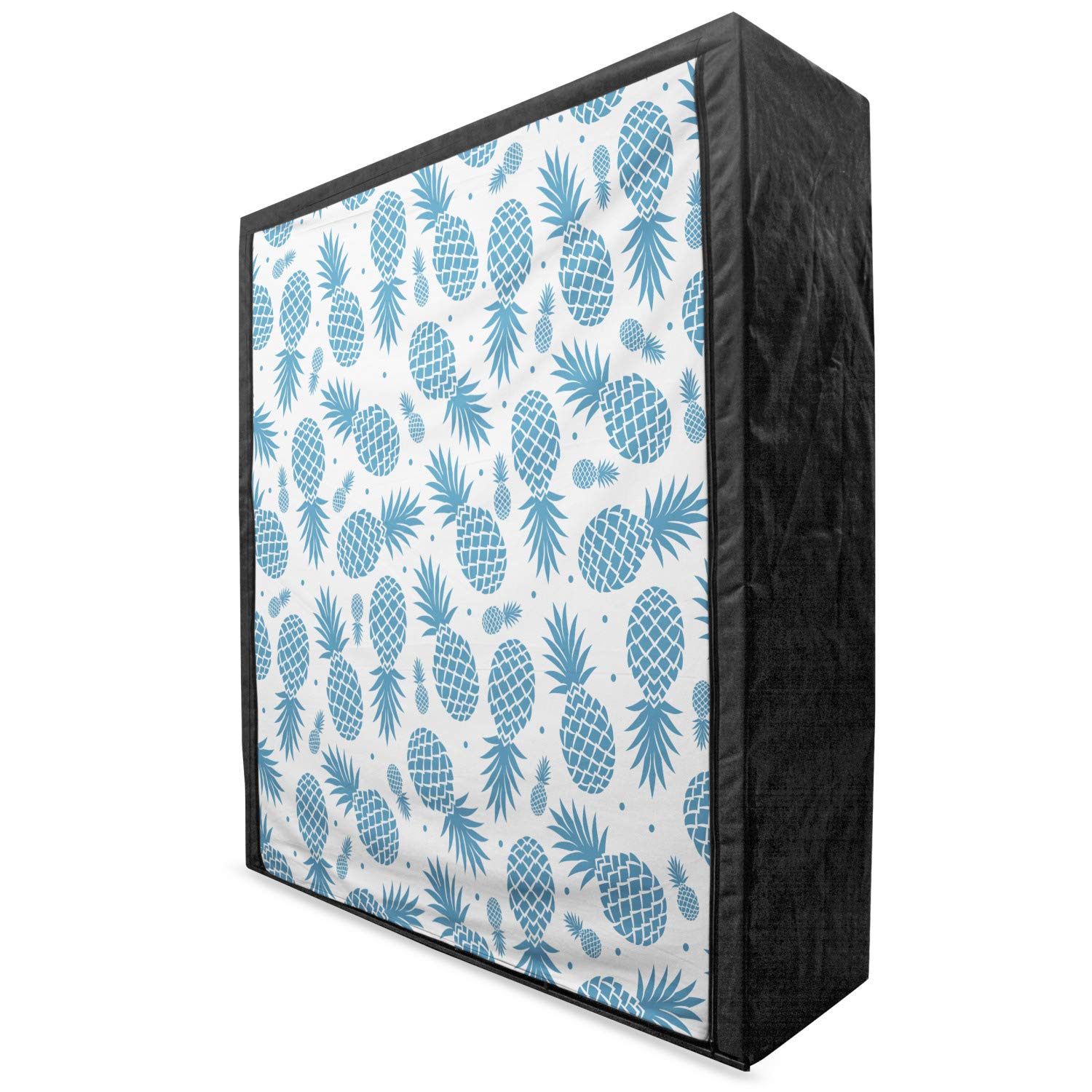 Ambesonne Pineapple Printed Fabric Wardrobe - Tropical Vintage Clothing Organizer with Shelves, 59