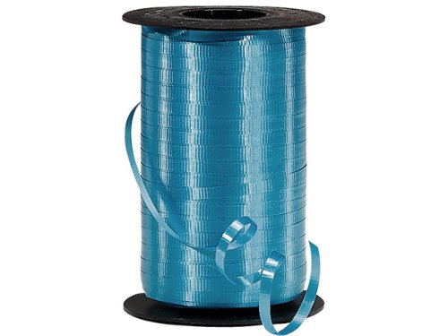 CARIBBEAN BLUE Curling Ribbon 3/8 Inch x 250 Yards - 100% Polypropylene Gift Wrapping Ribbon (20 Pack Bulk) - Perfect for Birthday Parties, Wedding Decorations & DIY Crafts
