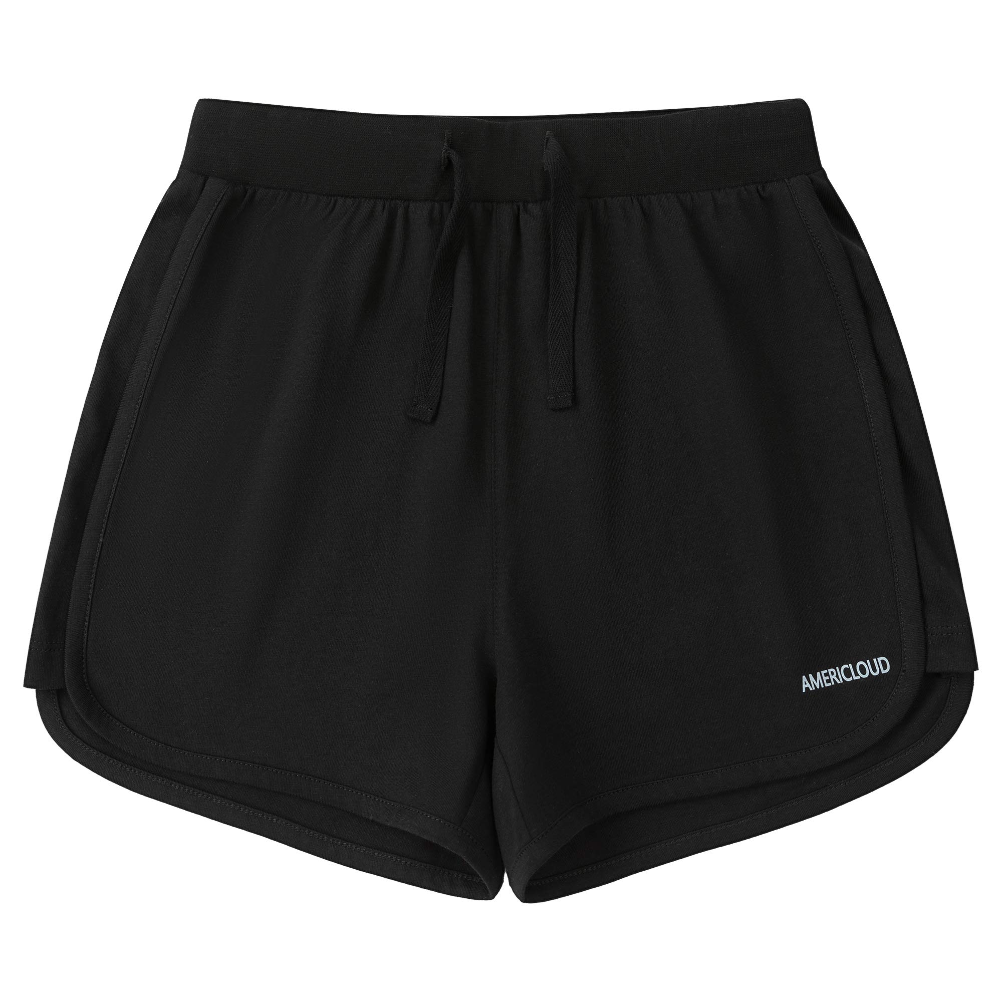 Girls Cotton Athletic Running Shorts with Drawstring & Pockets - Comfortable Workout Clothes for Kids Ages 3-12 - Perfect for Sports, Gym, Playtime & Outdoor Activities
