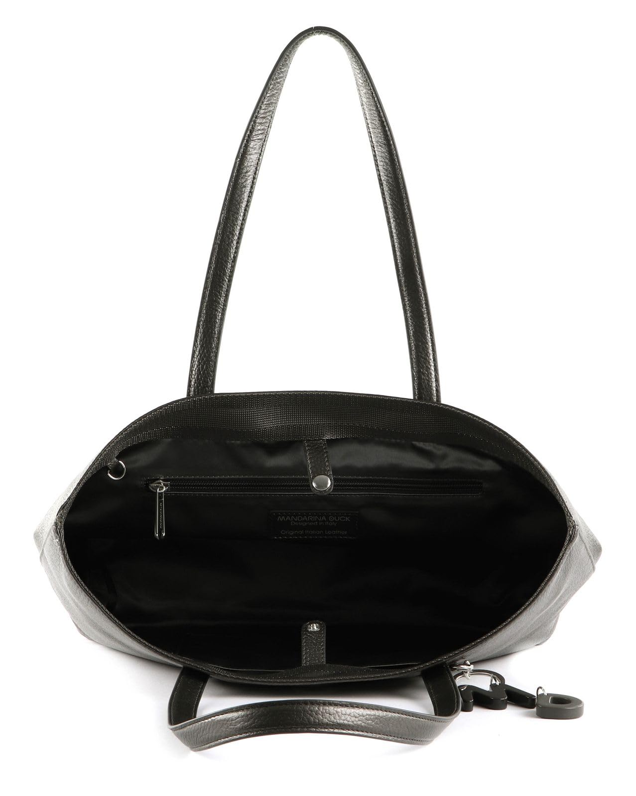 Mandarina Duck Women's Mellow Lux Crossover Handbag - Graphite Gray One Size Shoulder Bag for Work, Travel & Everyday Use