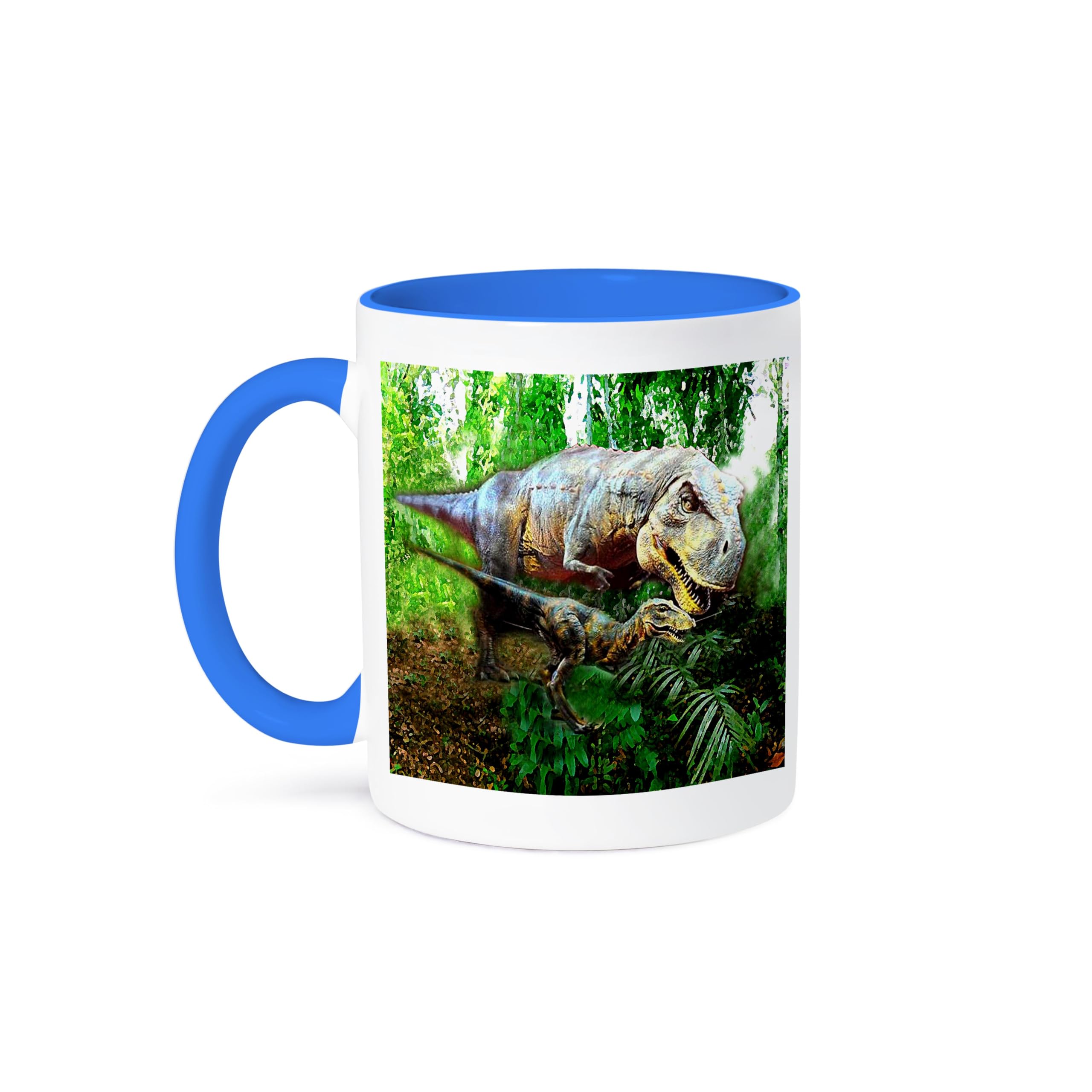 3D Rose 11oz Funny Dinosaurs Coffee Mug - Perfect Gift for Dinosaur Lovers, Office Use, Home Decor & Coffee Enthusiasts