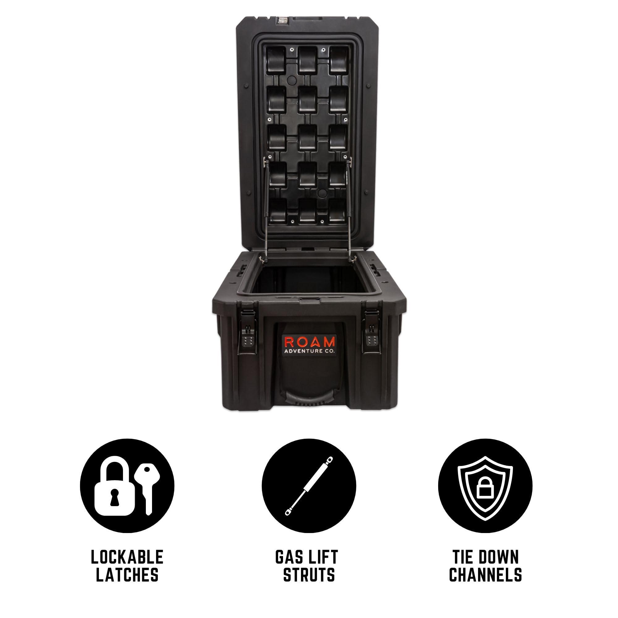 Roam Rugged Case Cargo Box - Waterproof Lockable LLDPE Storage Box for Truck Bed & Rooftop | Overlanding Gear Organizer | Camping Equipment Storage for Outdoor Adventures, Road Trips & Off-Roading