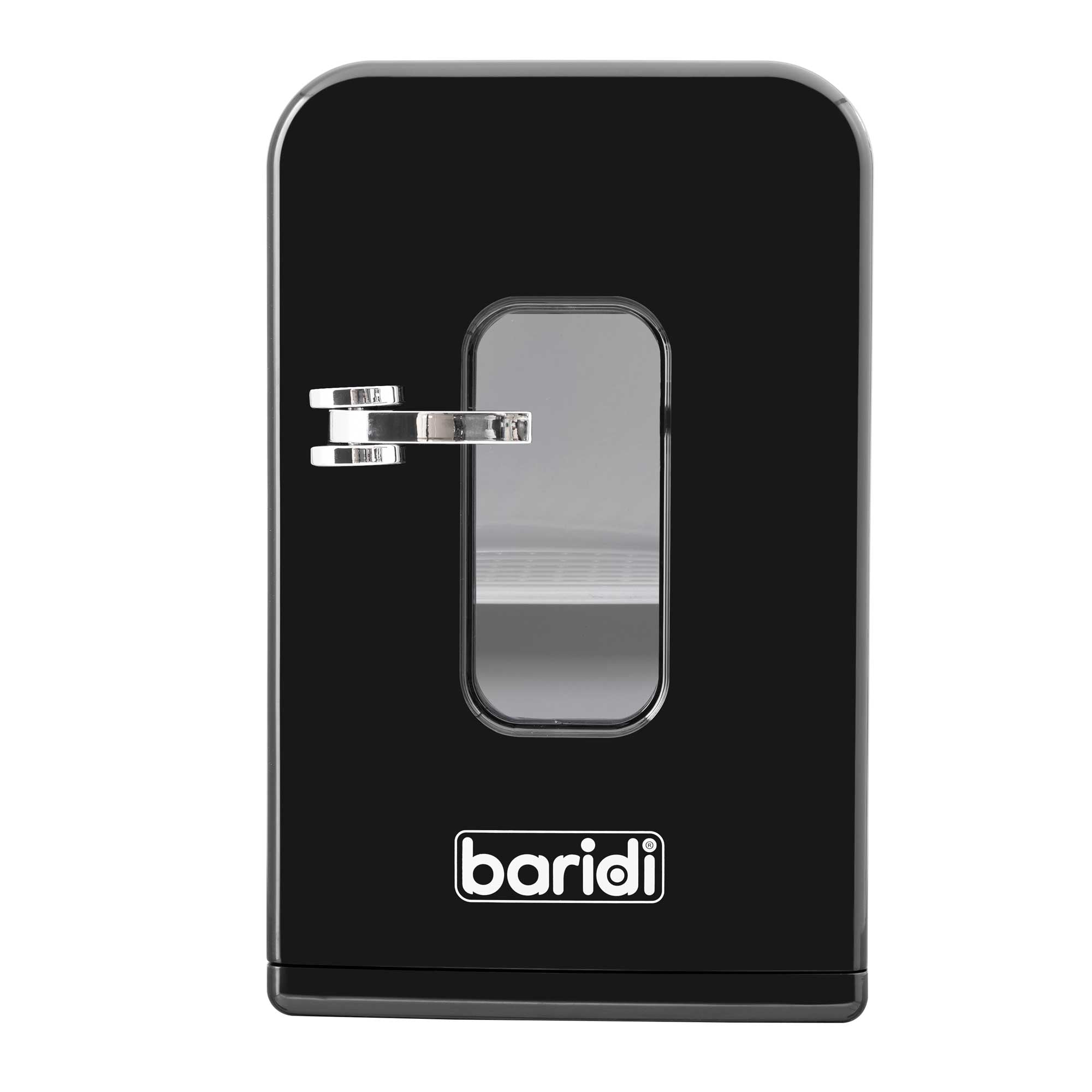 Baridi 15L Mini Fridge Cooler - 12V/230V Portable Refrigerator for Makeup, Skincare, Cars, Bedrooms, Dorms & Camping - Compact Black Fridge for Travel, Office & Home Use (Model DH95)
