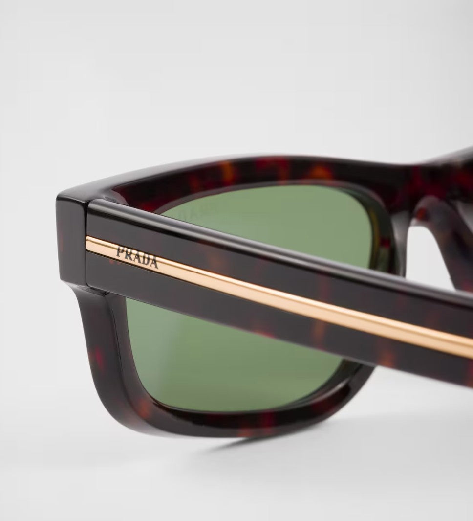 PRADA 0PR B11S Rivet Plaque Tortoise Shell Polarized Sunglasses for Women - UV Protection & Fashion Statement - Perfect for Driving, Beach & Outdoor Activities