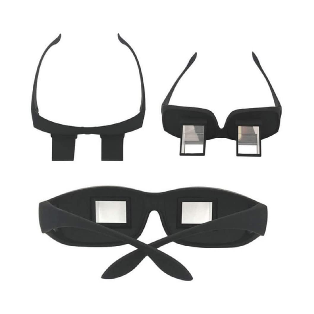 90 Degree Prism Glasses for Reading & Watching TV in Bed or Sofa - Horizontal Lazy Eyeglasses for Myopia & Presbyopia - Pain Relief Unisex Spectacles (Perfect for Relaxing, Reading Books, Watching Movies While Lying Down)