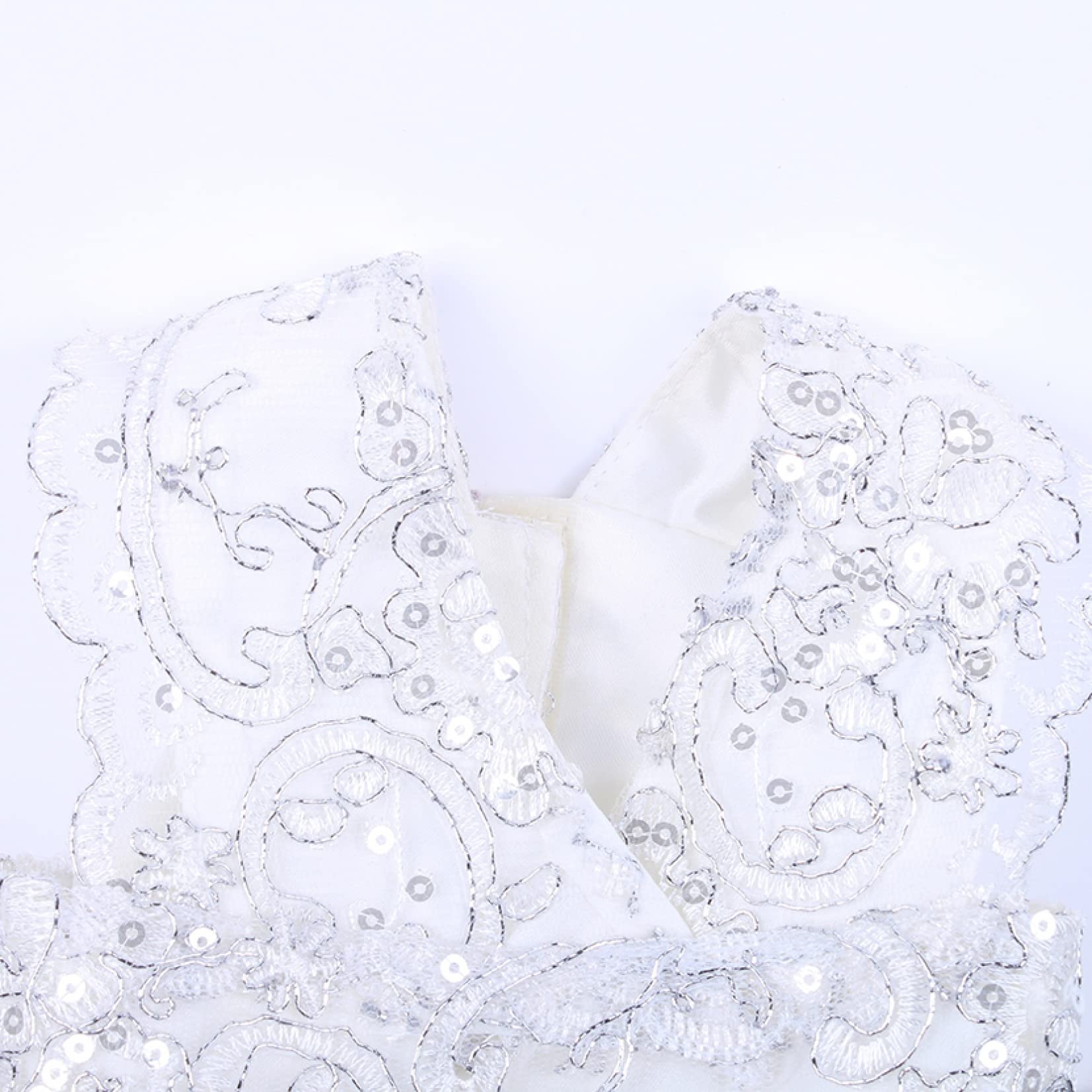 Dog Wedding Dress - Spring Flower Lace Pet Puppy Skirt with Sequin Princess Design for Small Dogs | Perfect for Weddings, Parties & Special Occasions