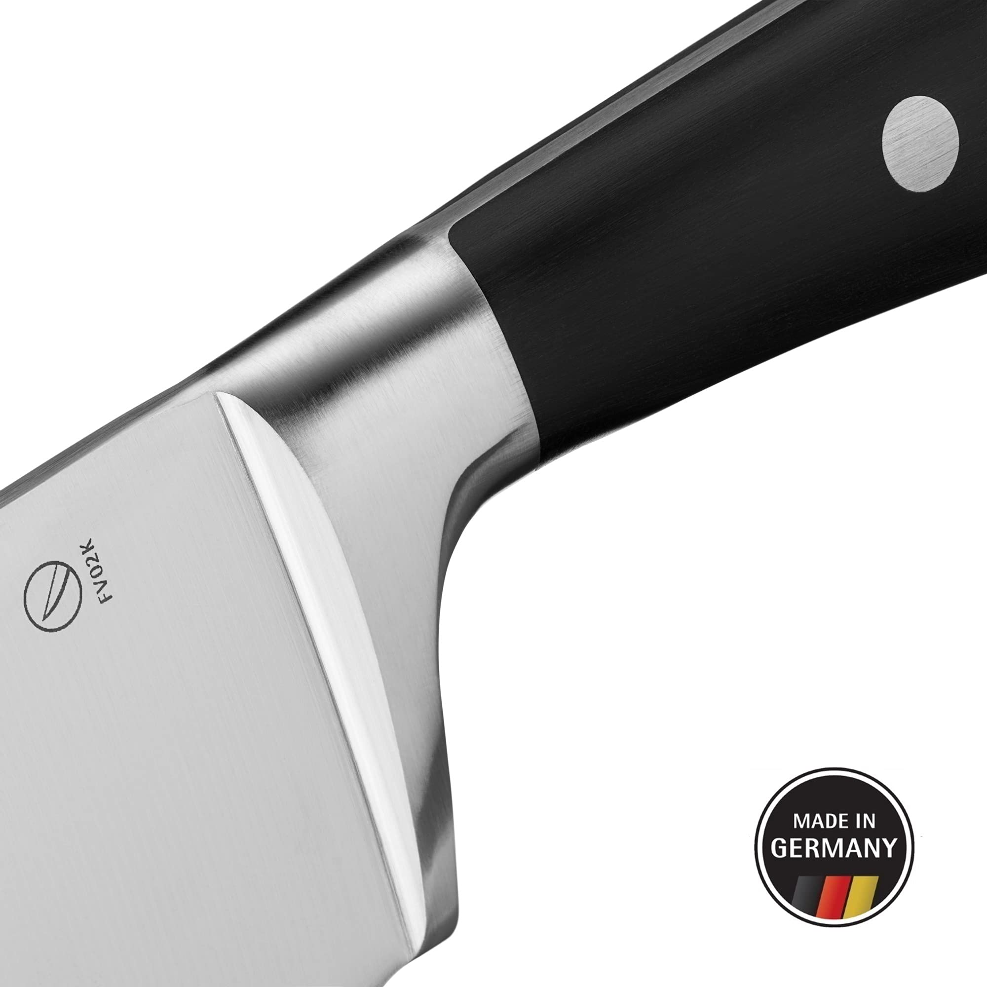Premium WMF 3-Piece Stainless Steel Grand Class Kitchen Knife Set - Chef Knife, Paring Knife, Utility Knife - Black Ergonomic Handles for Professional Cooking & Food Prep - Perfect for Home Chefs & Culinary Enthusiasts