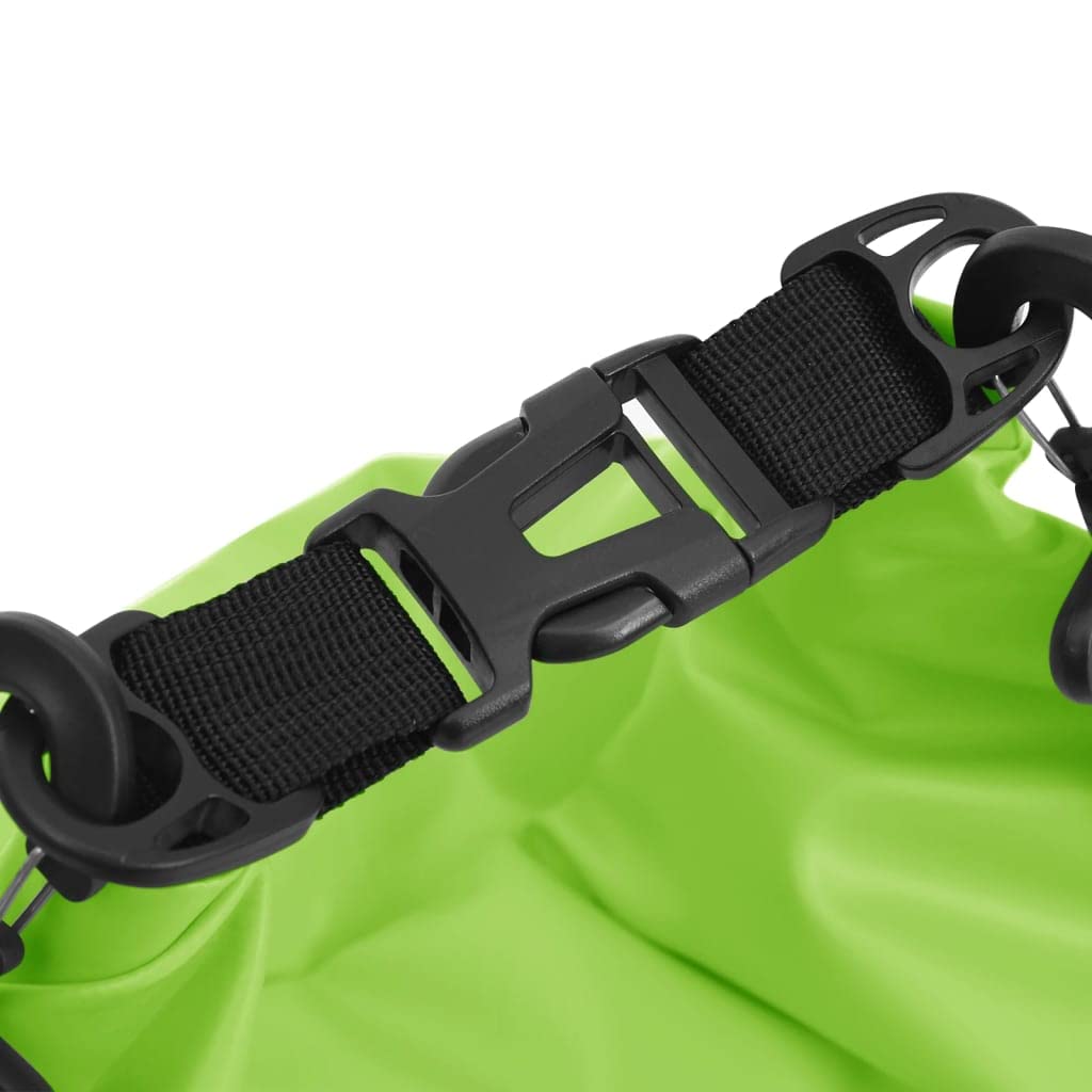 Waterproof Dry Bag with Zipper - Lightweight PVC Backpack for Boating, Kayaking & Water Sports | Durable Green Waterproof Duffel Bag for Camping, Beach & Outdoor Adventures