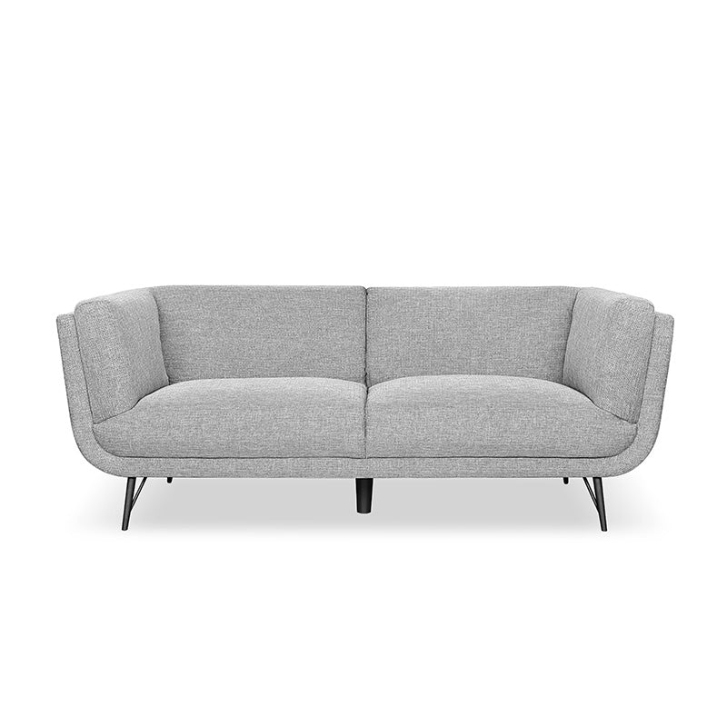 HARPER 3-Seater Sofa - Modern Grey Fabric Couch for Living Room, Lounge & Apartment | Comfortable Sectional Sofa for Home Decor