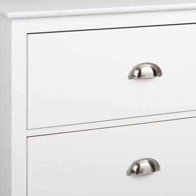 Yaletown White 4-Drawer Chest Dresser - Modern Bedroom Storage Furniture for Clothes, Bedding & Accessories | Perfect for Home, Apartment & Dorm Organization