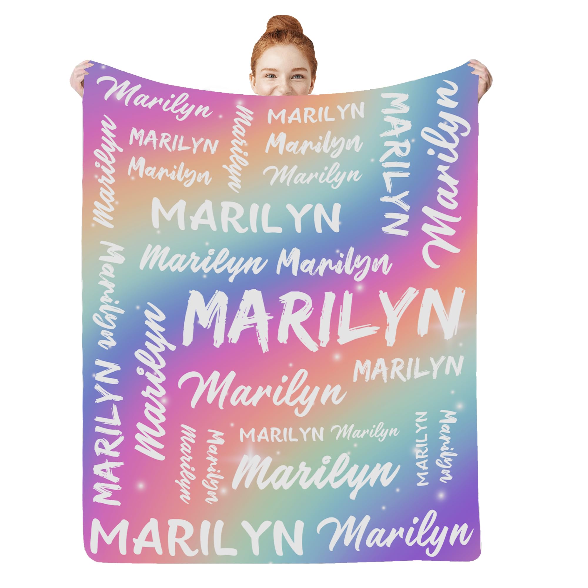 Personalized Baby Blankets for Boys & Girls - Custom Name Throw Blankets for Kids & Adults - 40