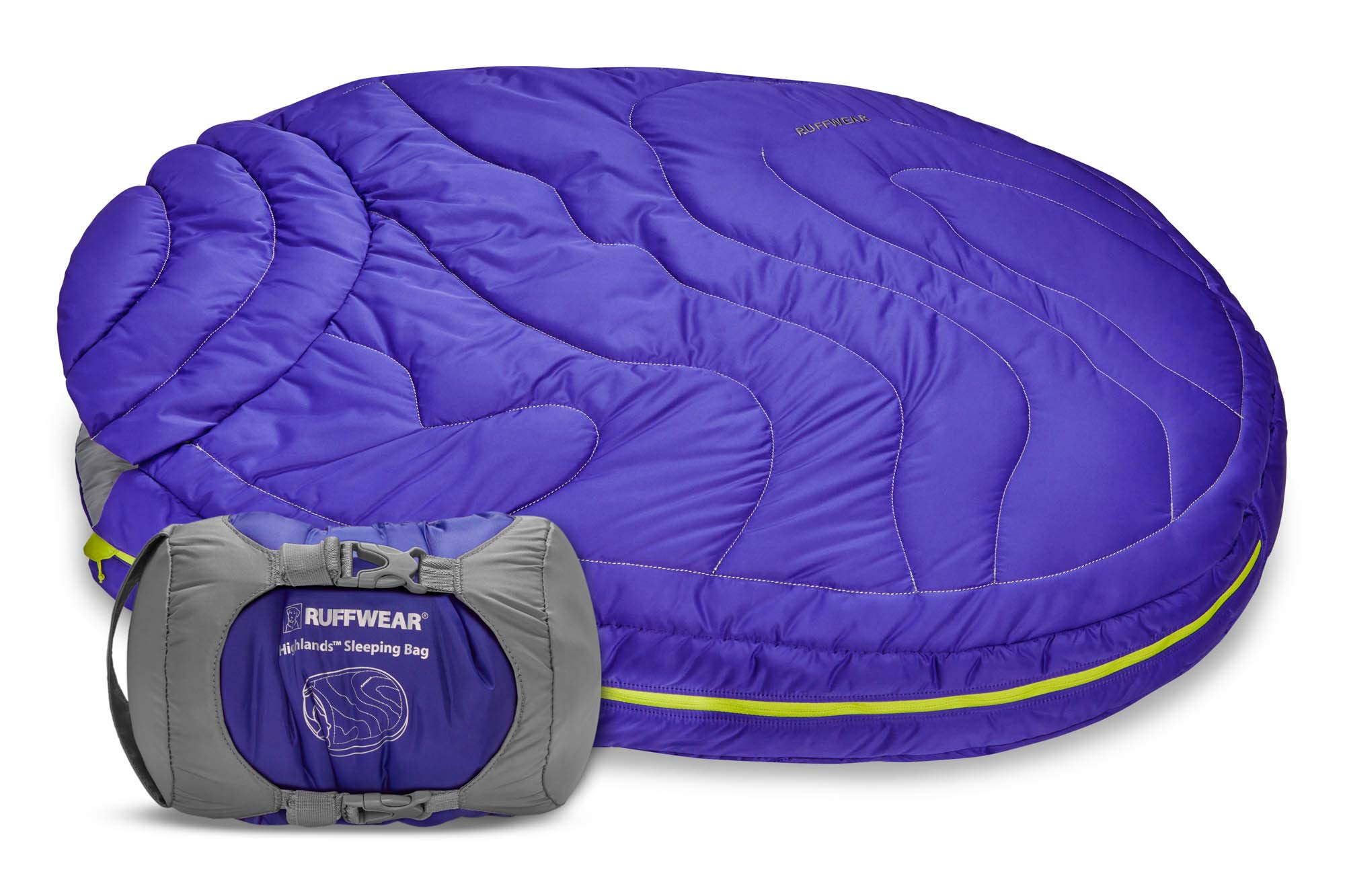Ruffwear Highlands Dog Sleeping Bag - Water-Resistant Portable Dog Bed for Camping, Hiking & Outdoor Adventures - Cozy Travel Bed for Dogs