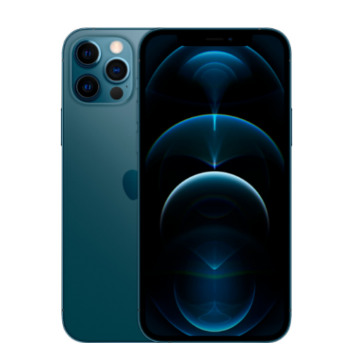 Unlocked iPhone 12 Pro Max 256GB - Pacific Blue (No Face ID) | Eco-Friendly Smartphone Deal | Perfect for Business, Travel & Daily Use