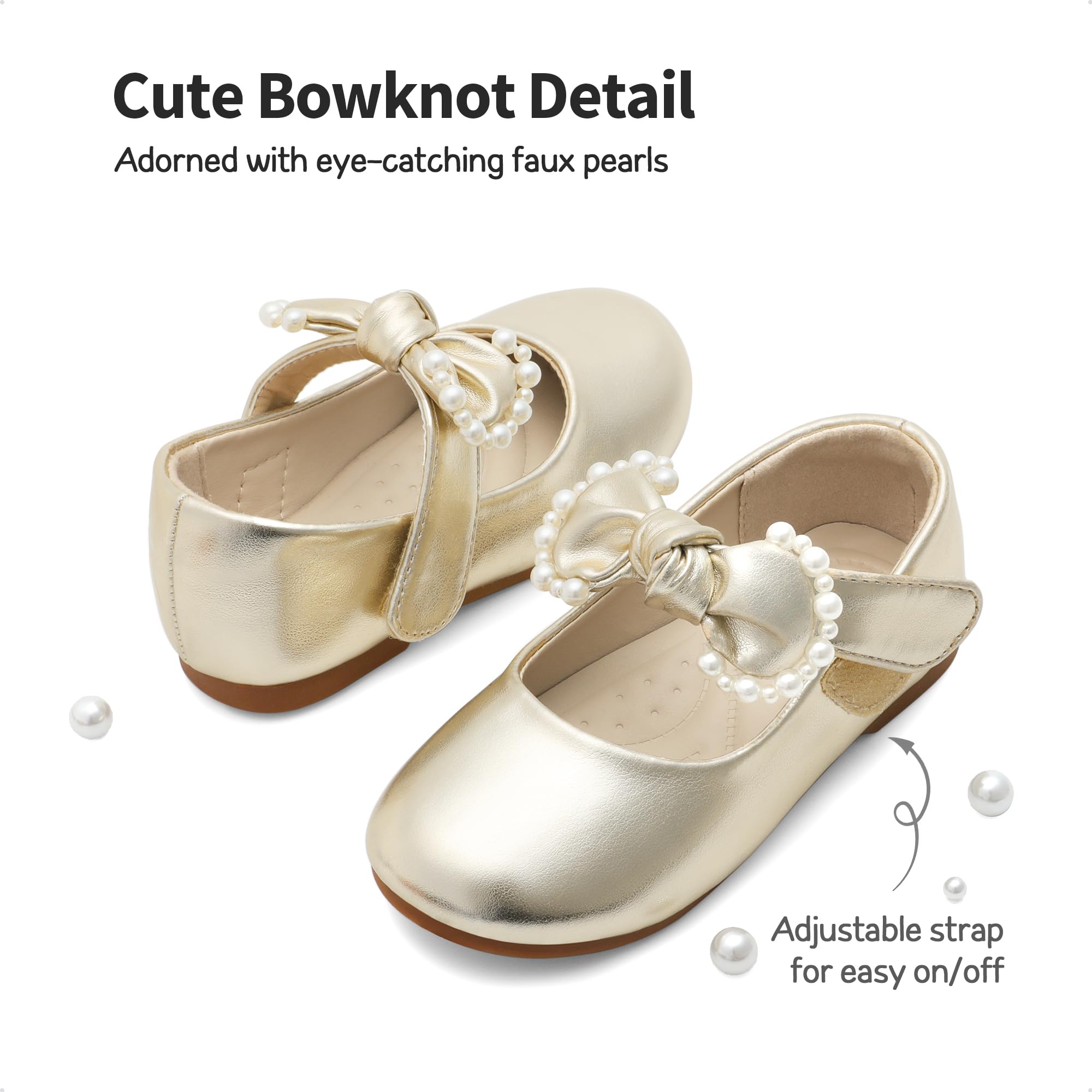 DREAM PAIRS Toddler Girls Flats - Mary Jane Ballet Dress Shoes for Little Girls | Comfortable & Stylish for School, Parties & Special Occasions