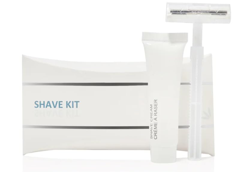 Premium Travel Size Toiletries Kit - 25 Sets with Razor, Shaving Cream, Waterproof Shower Cap, Toothbrush, Toothpaste & Sewing Kit - Perfect for Hotels, Gyms, Air Travel and Emergency Kits