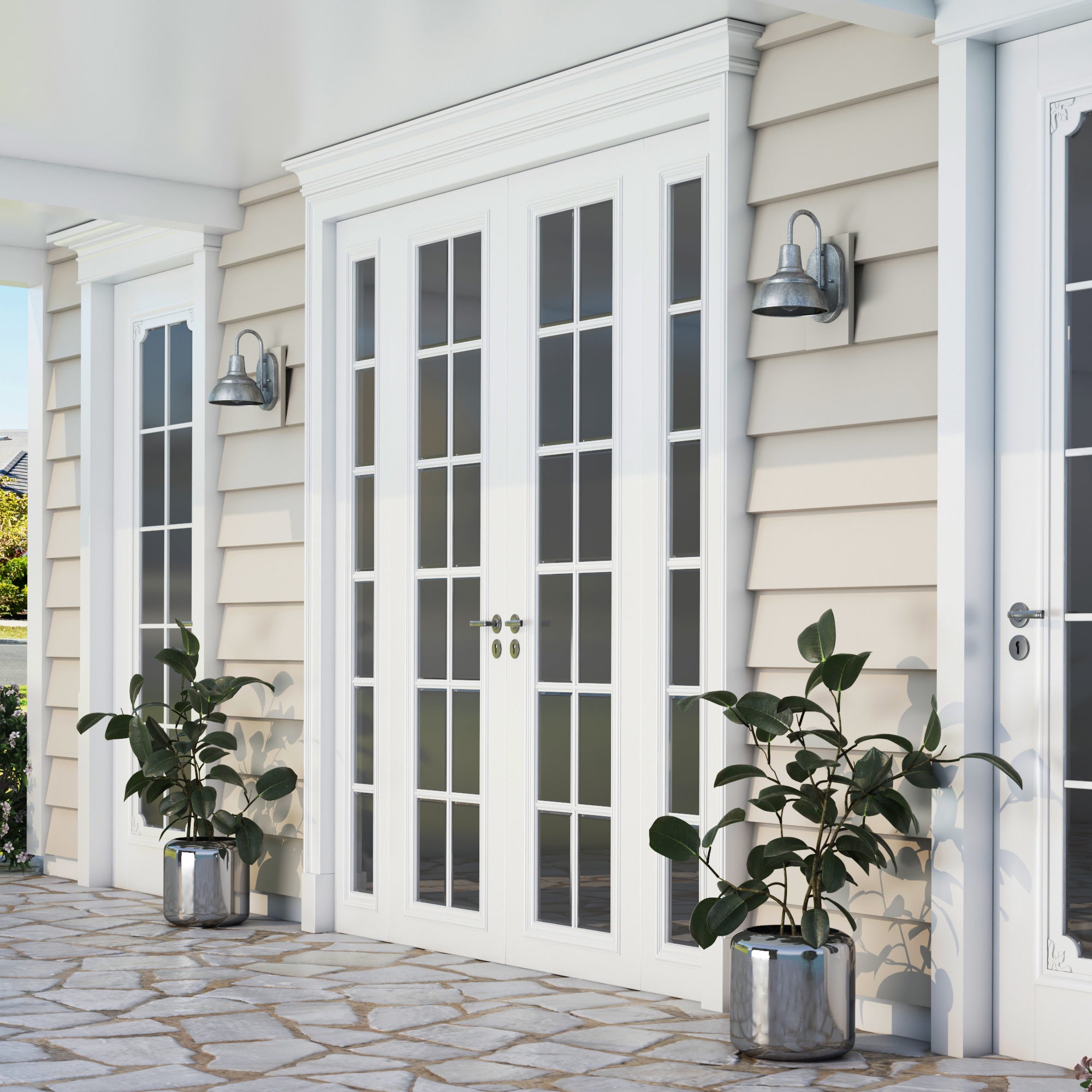 Brightondale Galvanized Wet Rated Outdoor Coach Light - Durable Weatherproof Exterior Wall Sconce for Porch, Garage & Garden Lighting