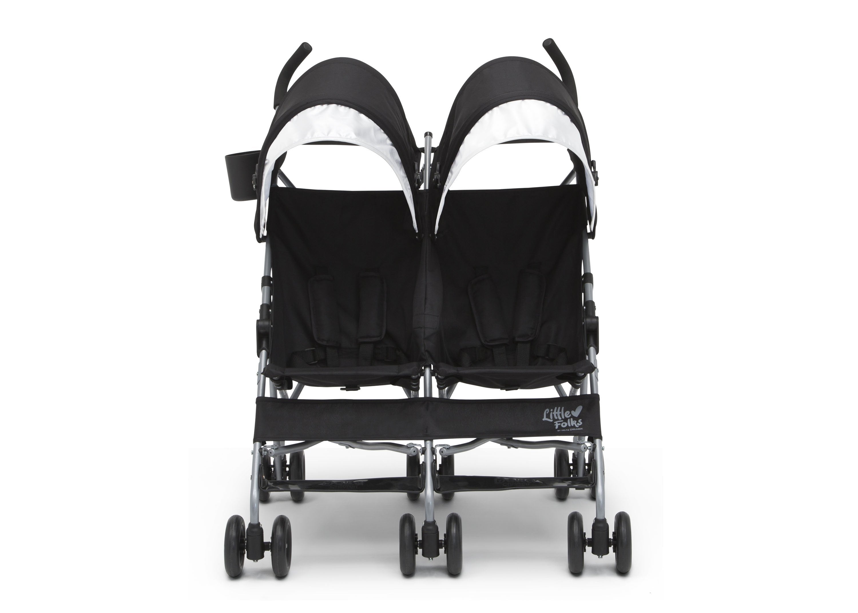 Olympia Side by Side Double Stroller for Twins - Lightweight Compact Foldable Baby Stroller with Canopy & Storage Basket - Perfect for Shopping, Travel & Outdoor Walks