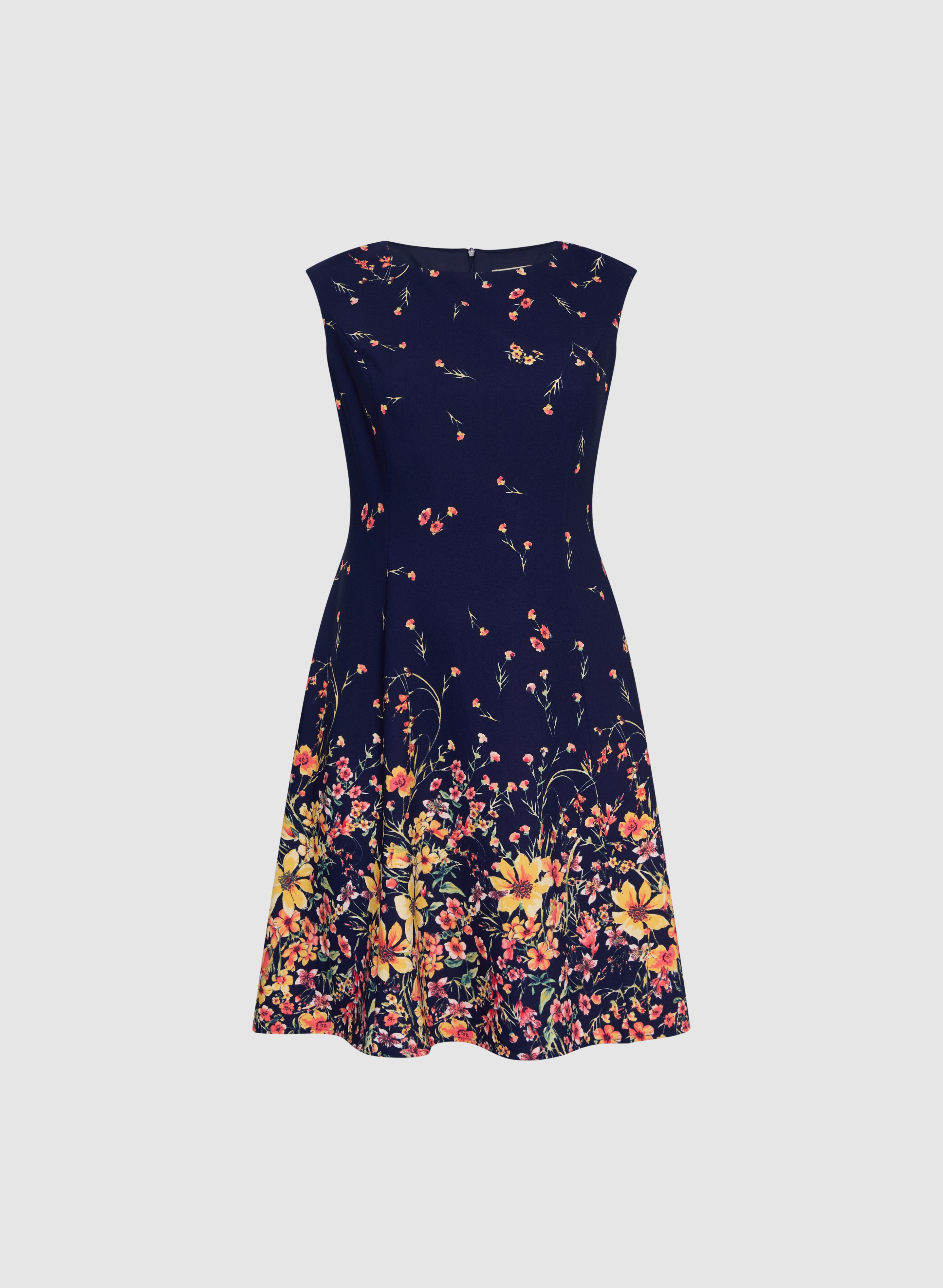 Floral Trim Dress for Women - Elegant Summer Floral Print Dress with Lace Details | Perfect for Weddings, Parties & Special Occasions