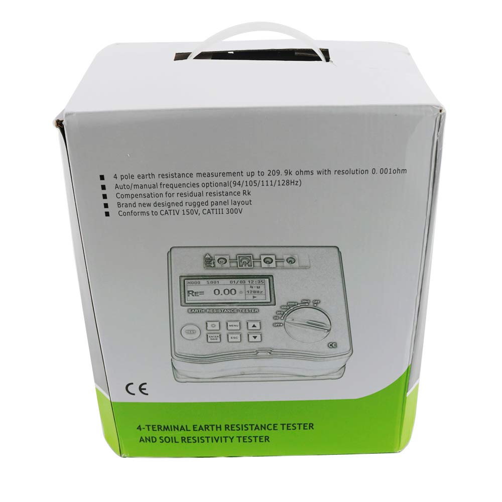 DY4300A 4-Terminal Digital Multimeter - Professional Earth Ground Resistance & Soil Resistivity Tester for Electrical Testing | Perfect for Electricians, Engineers & DIY Home Projects