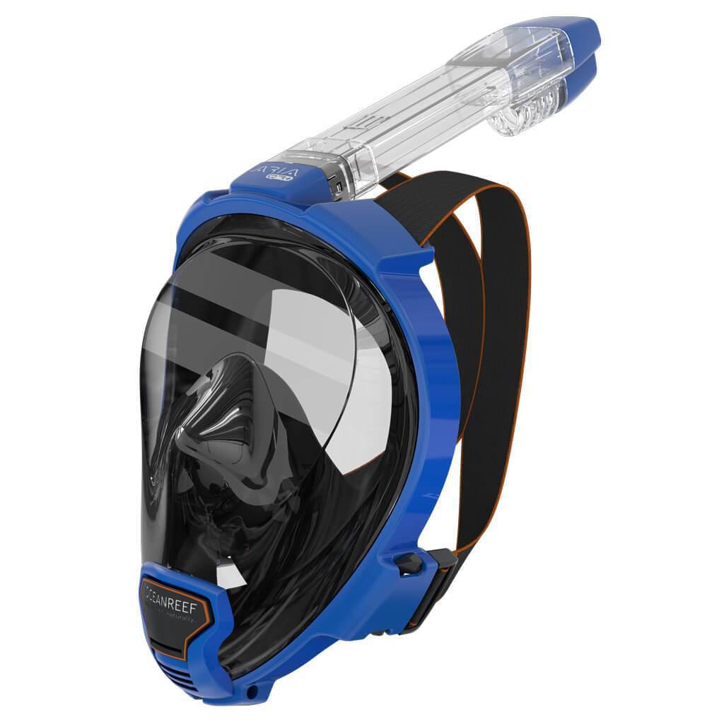 Ocean Reef Aria QR+ Full Face Snorkeling Mask - Anti-Fog Panoramic View for Adults & Kids - Perfect for Beach Vacations & Underwater Exploration