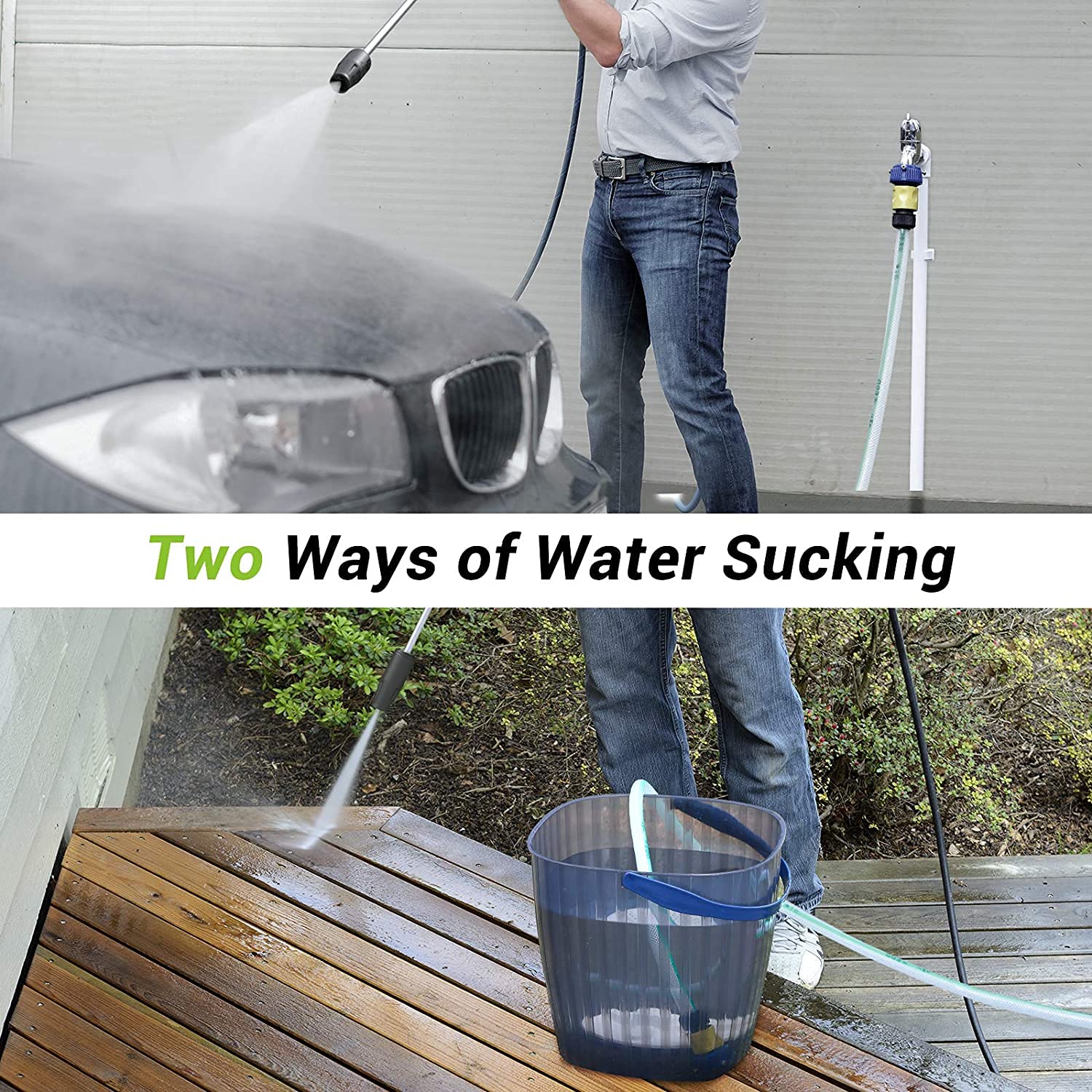 2150 PSI Electric Pressure Washer with Adjustable Nozzle & Foam Cannon - 1.6 GPM Portable Power Cleaner for Home, Car, Driveway, Patio - Perfect for Deep Cleaning Vehicles, Decks, Siding & Outdoor Furniture