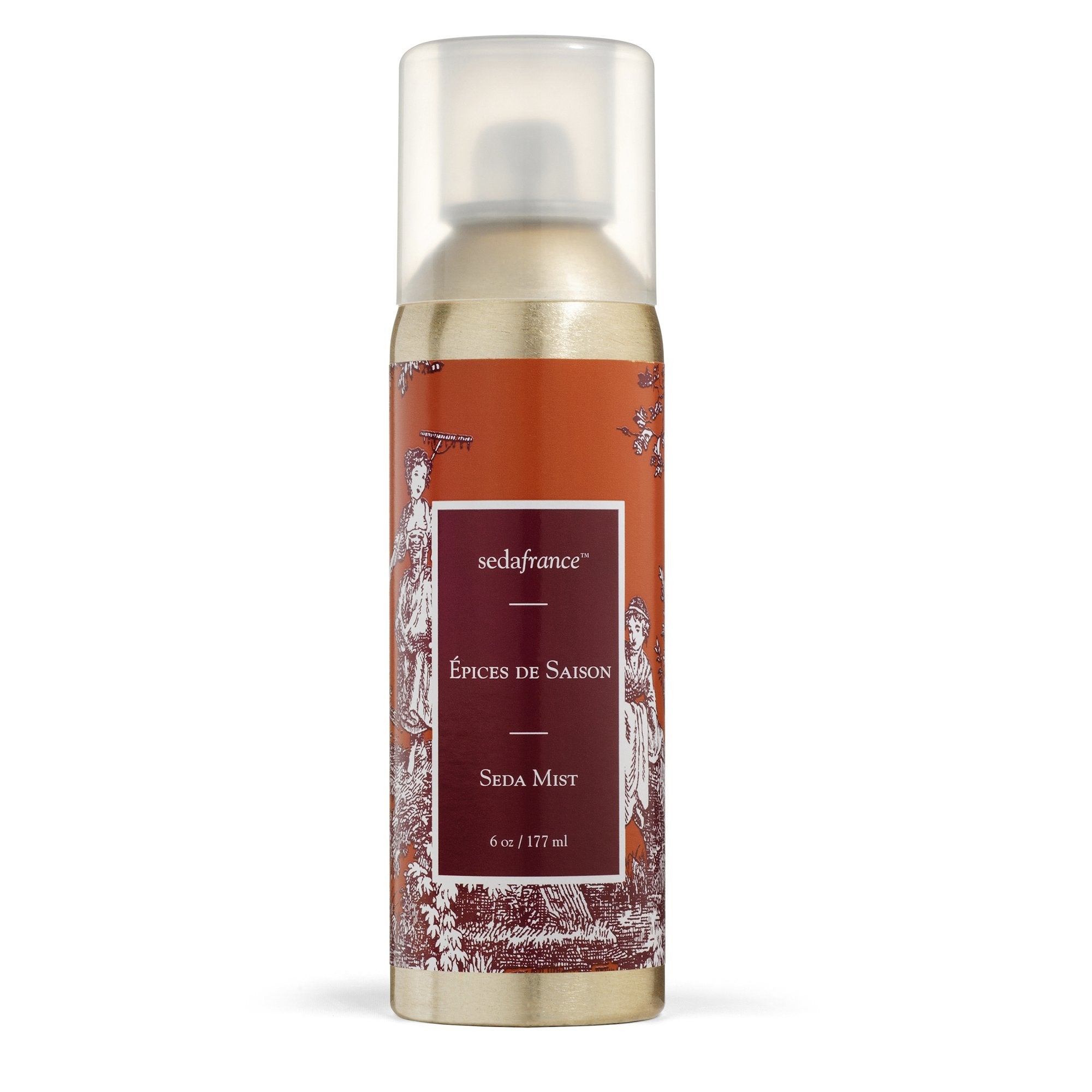 Seda France Seasonal Spices Classic Toile Room Mist - Home Fragrance Spray for Bedroom, Living Room & Bathroom | Fresh Scent Air Freshener for Relaxation & Aromatherapy