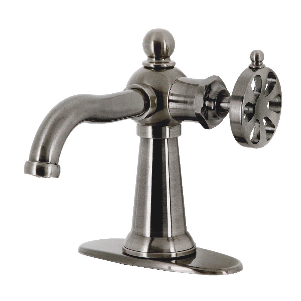 Belknap Single Handle Bathroom Sink Faucet with Push Pop-Up Drain - Perfect for Modern Bathroom Renovations and Small Space Vanities