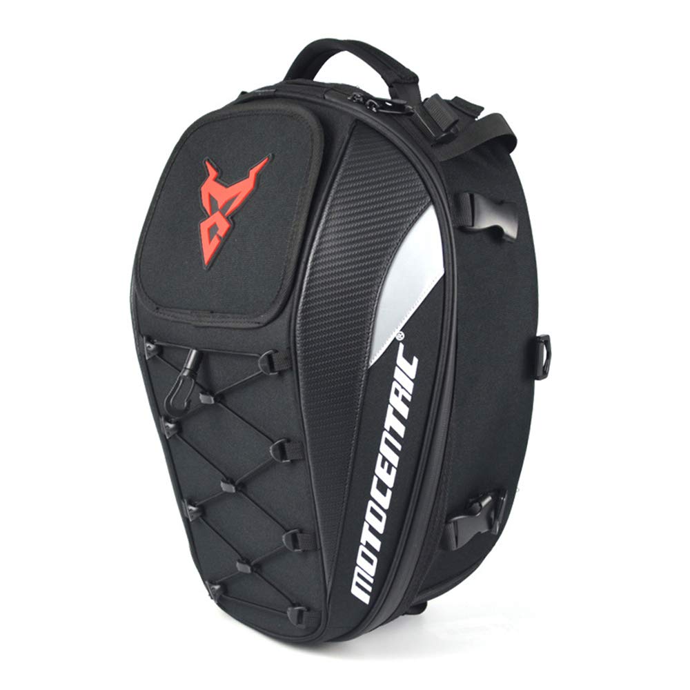 Fesjoy Motorcycle Rear Seat Bag - Waterproof Tail Bag with Shoulder Strap, Multi-Functional Backpack for Helmet Storage & Travel Accessories | Perfect for Commuting, Road Trips & Adventure Riding