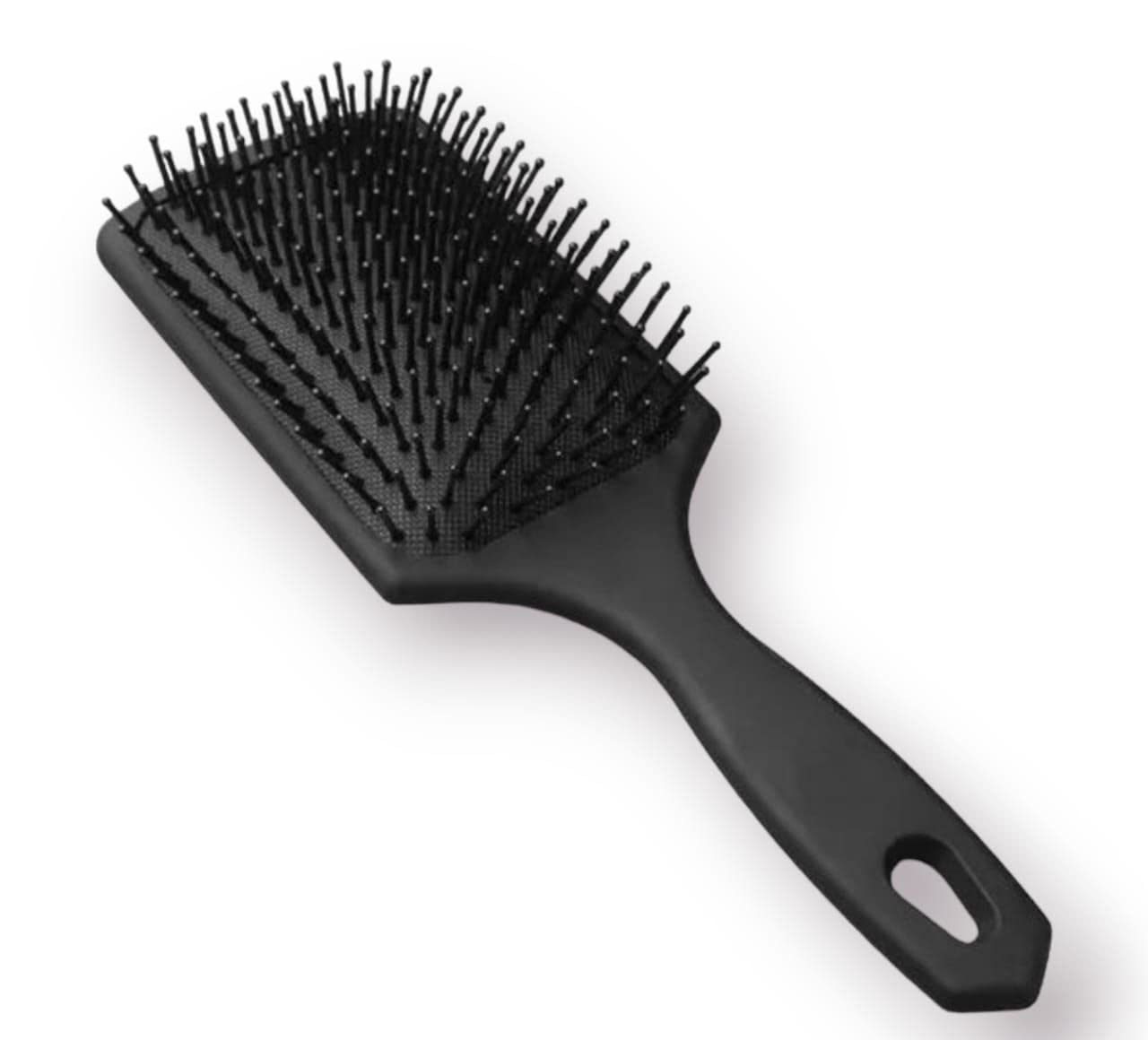2-Pack Multicolor Plastic Paddle Detangler Hair Brush with Round Comb - Gentle Styling for Wet & Dry Hair - Perfect for Home, Travel & Salon Use