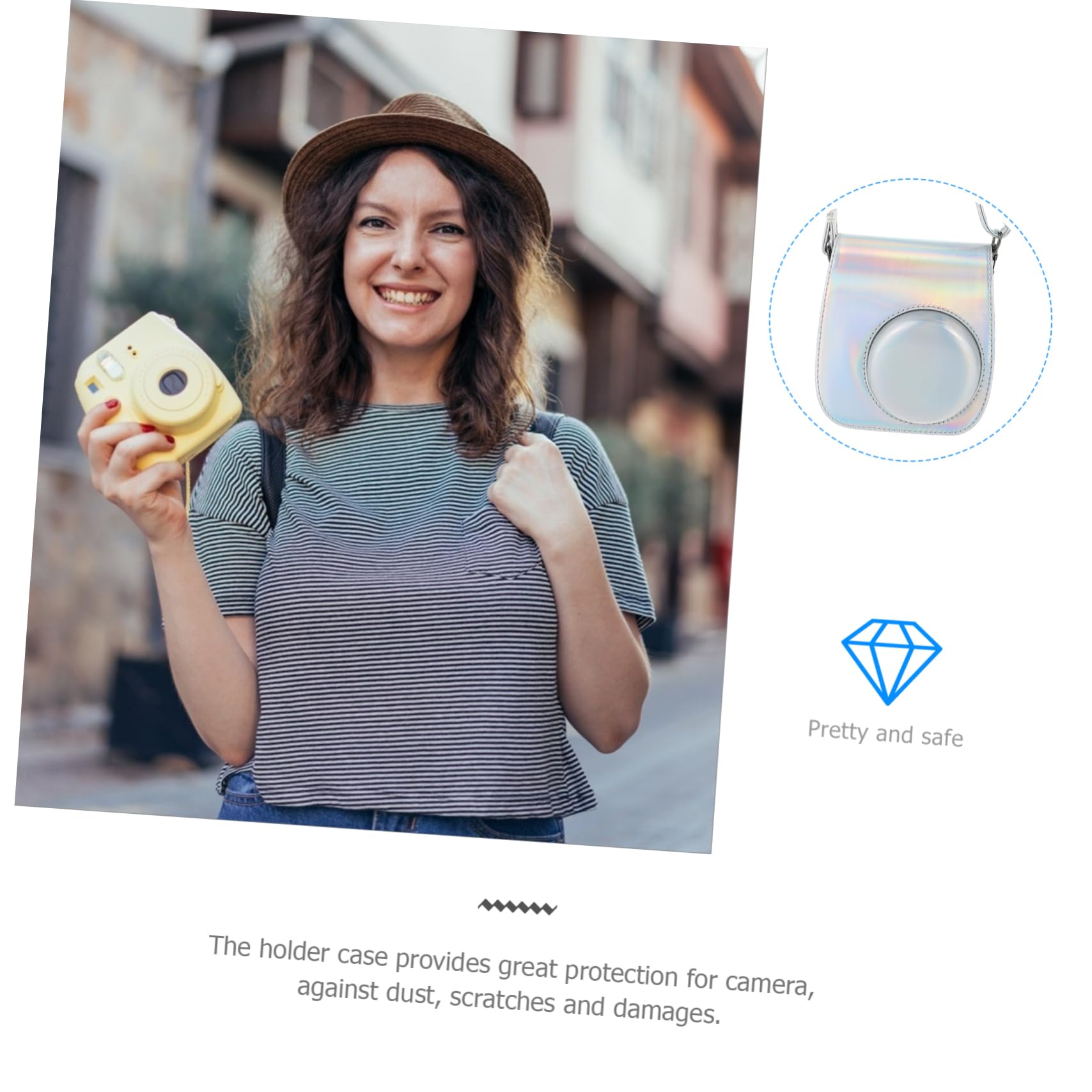 Warmhm Mini Camera Sling Bag - Compact Shoulder Bag for Instant Film Cameras, Travel & Everyday Use | Durable Carrying Case for Mini Suitcase, Photo Album & Accessories