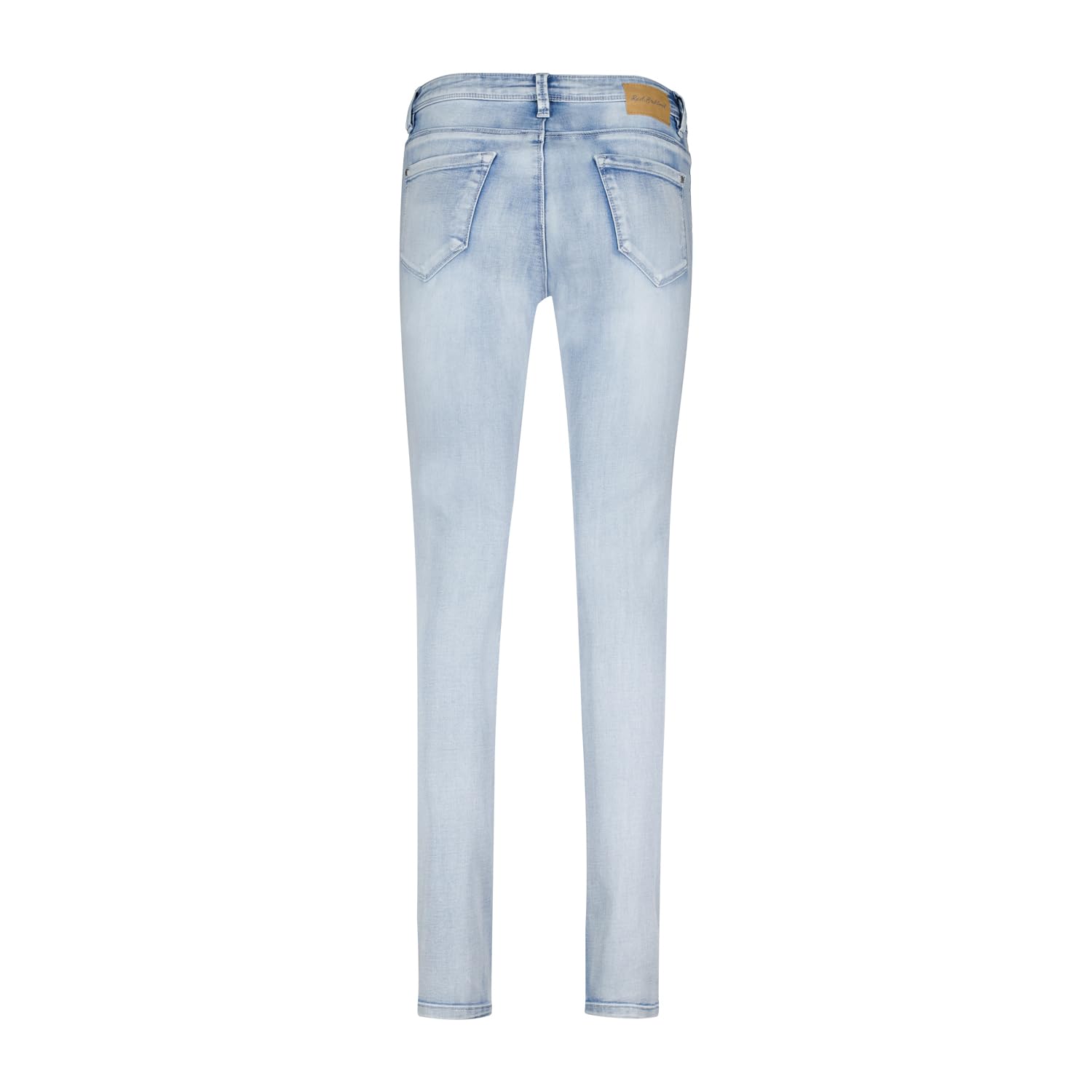 Sustainable Bleach Wash Red Button Jimmy Jeans for Men - Eco-Friendly Denim Pants for Casual Wear & Street Style