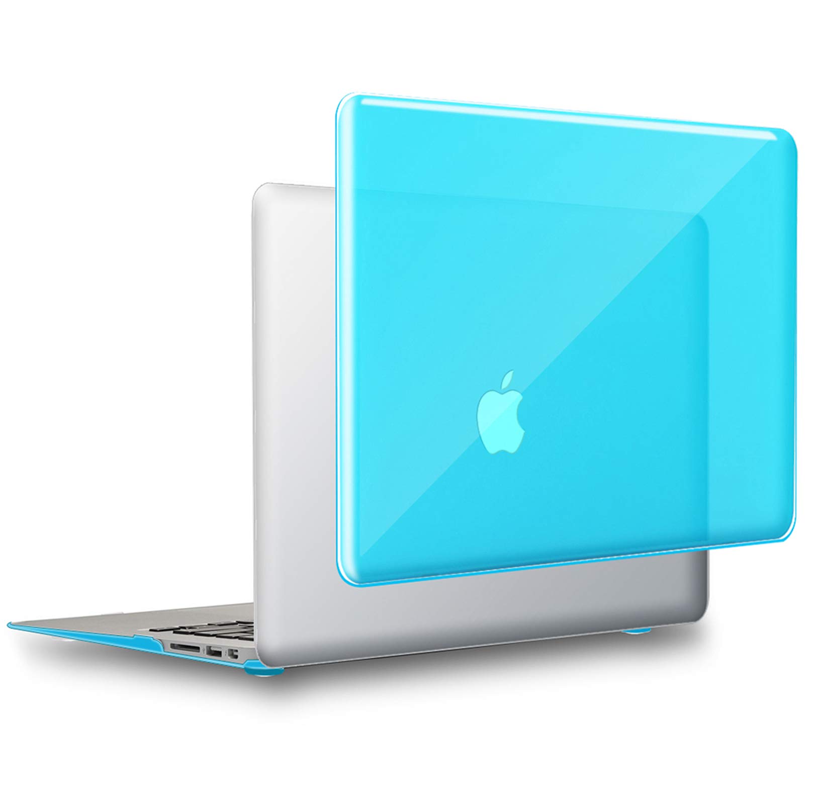 UESWILL Crystal Clear Hard Shell Case for MacBook Air 13-inch (2010-2017 Models A1466 A1369) - Aqua Blue Protective Cover | Lightweight & Scratch-Resistant | Perfect for School, Office & Travel Protection