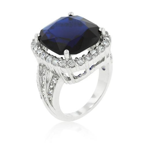 Exquisite Deep Blue Sapphire Engagement Ring for Women - Elegant Wedding & Promise Jewelry for Her - Perfect for Proposals, Anniversaries & Special Occasions