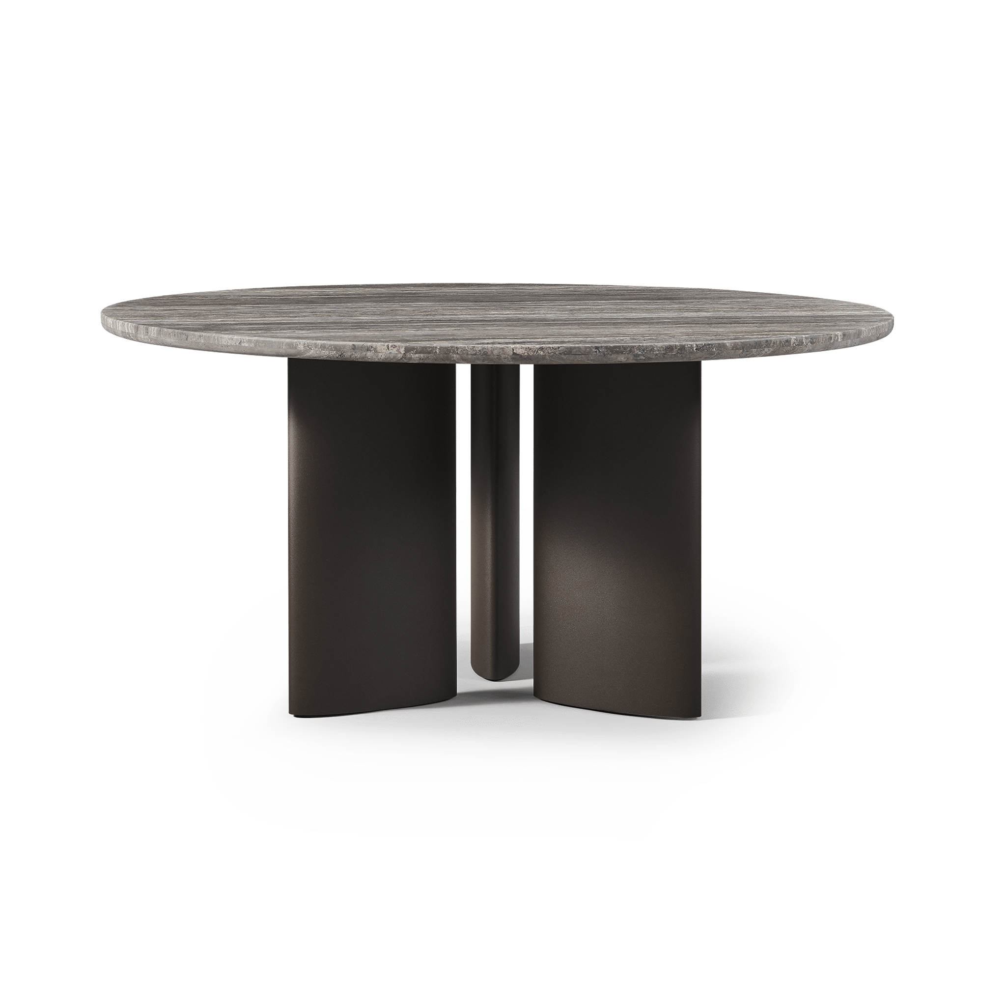 Newport 60-inch Round Aluminum Outdoor Dining Table - Weather-Resistant Patio Furniture for Garden, Poolside & Backyard Entertaining